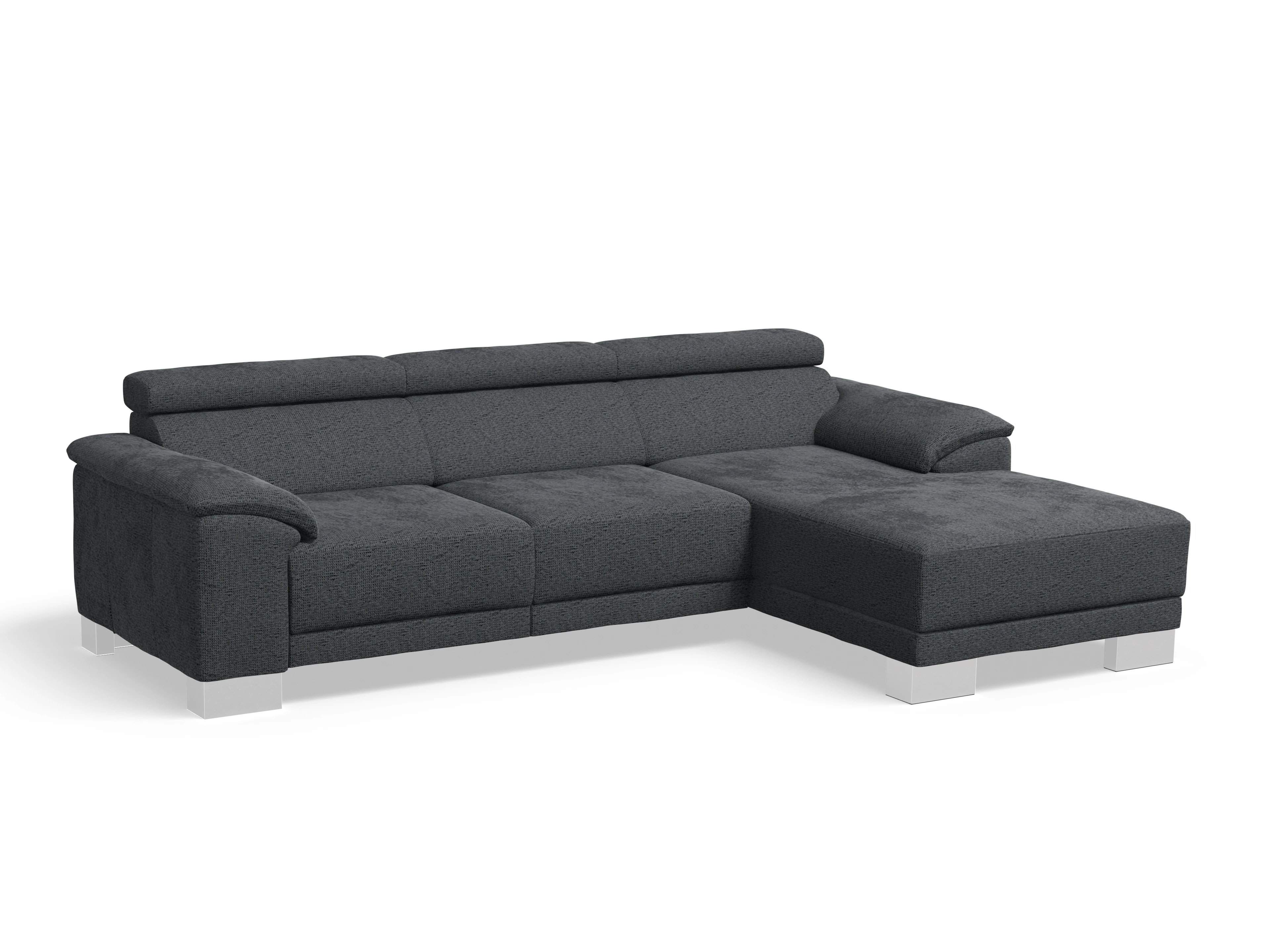 Antonio Ecksofa LO Medium R Ansicht des Produktes Antonio in Stoff Grau