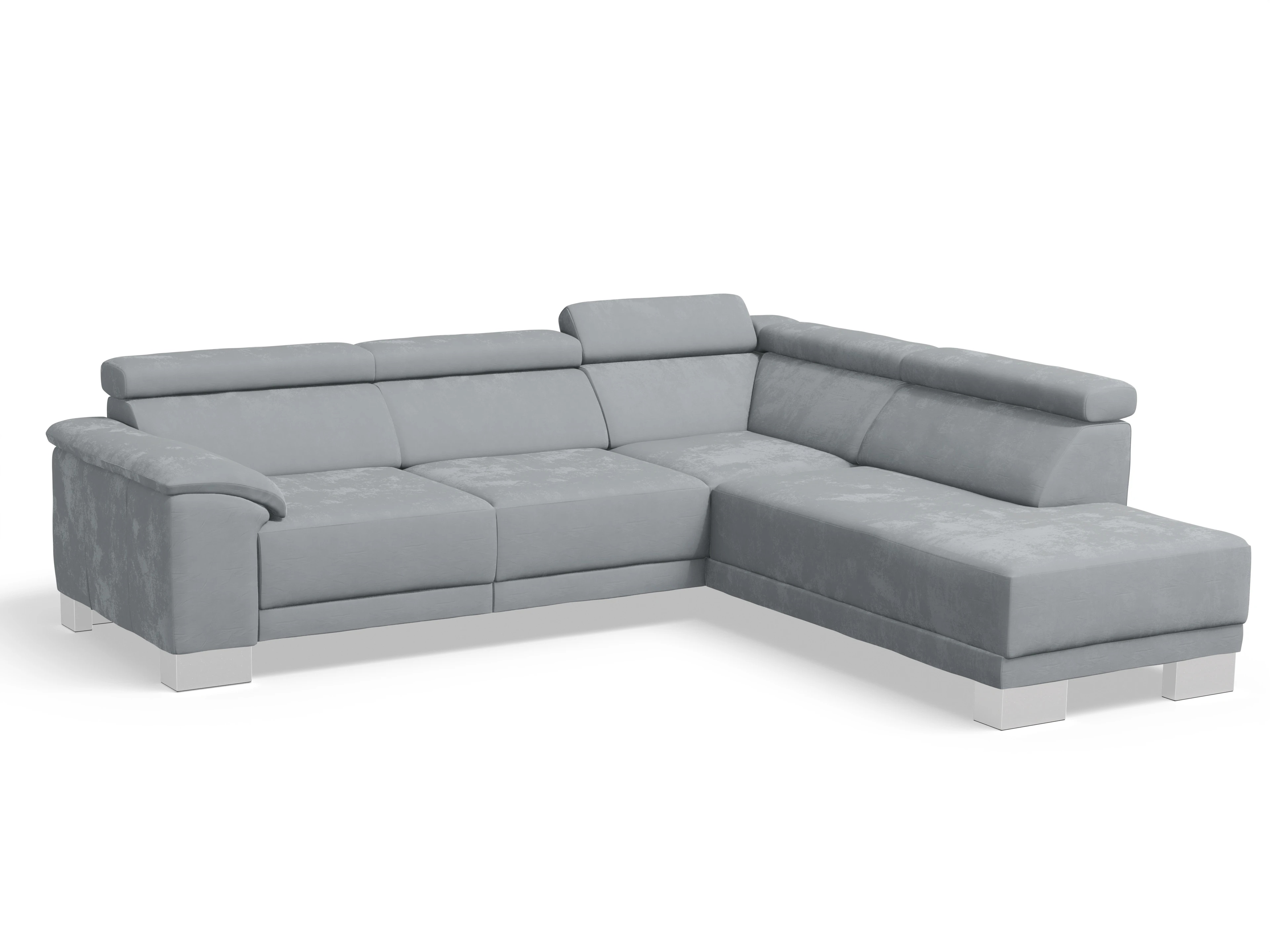 Ansicht des Produktes Antonio Ecksofa rechts Abschluss offen in Stoff Grau