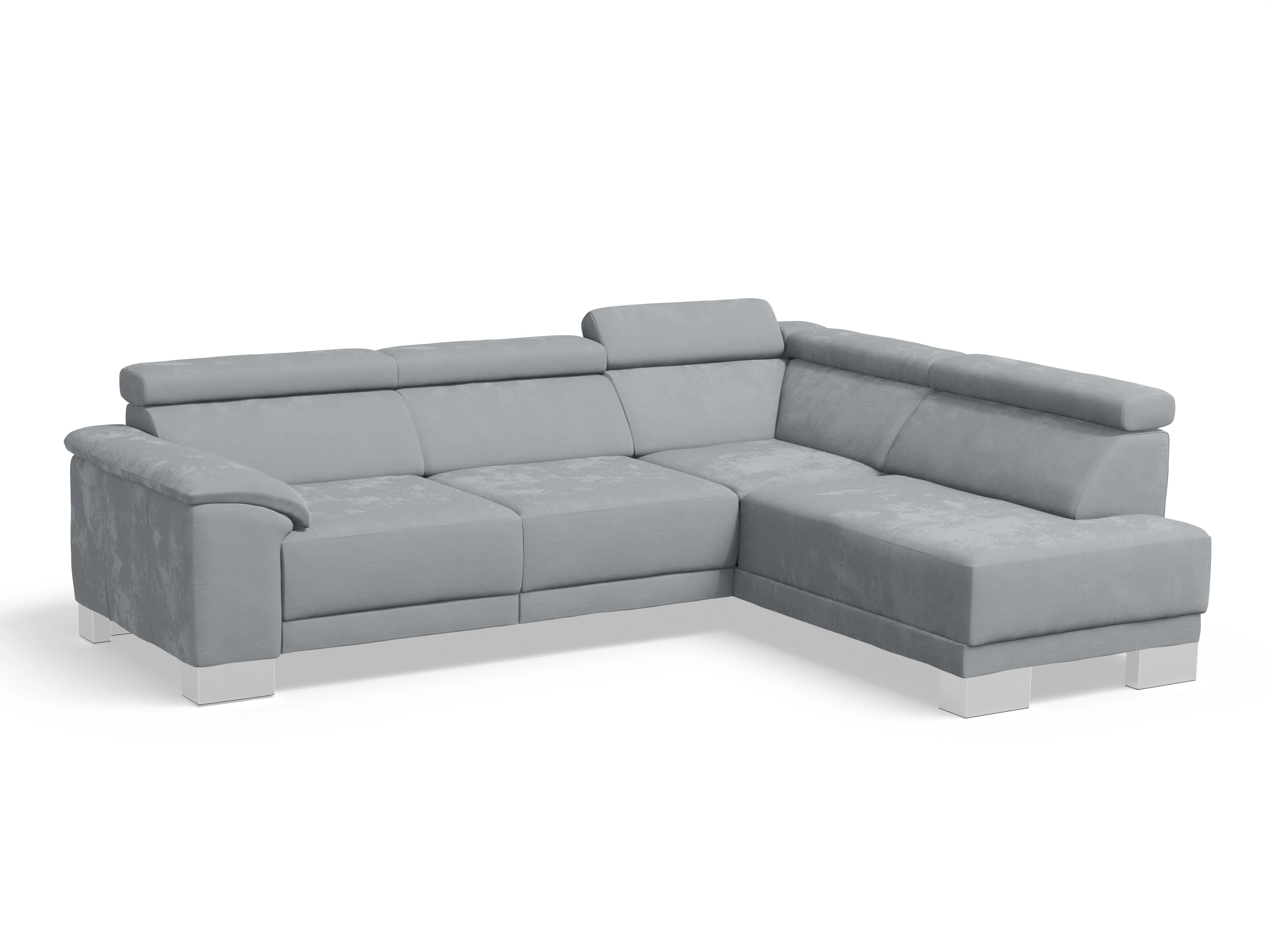 Ansicht des Produktes Antonio Ecksofa rechts Abschluss offen in Stoff Grau