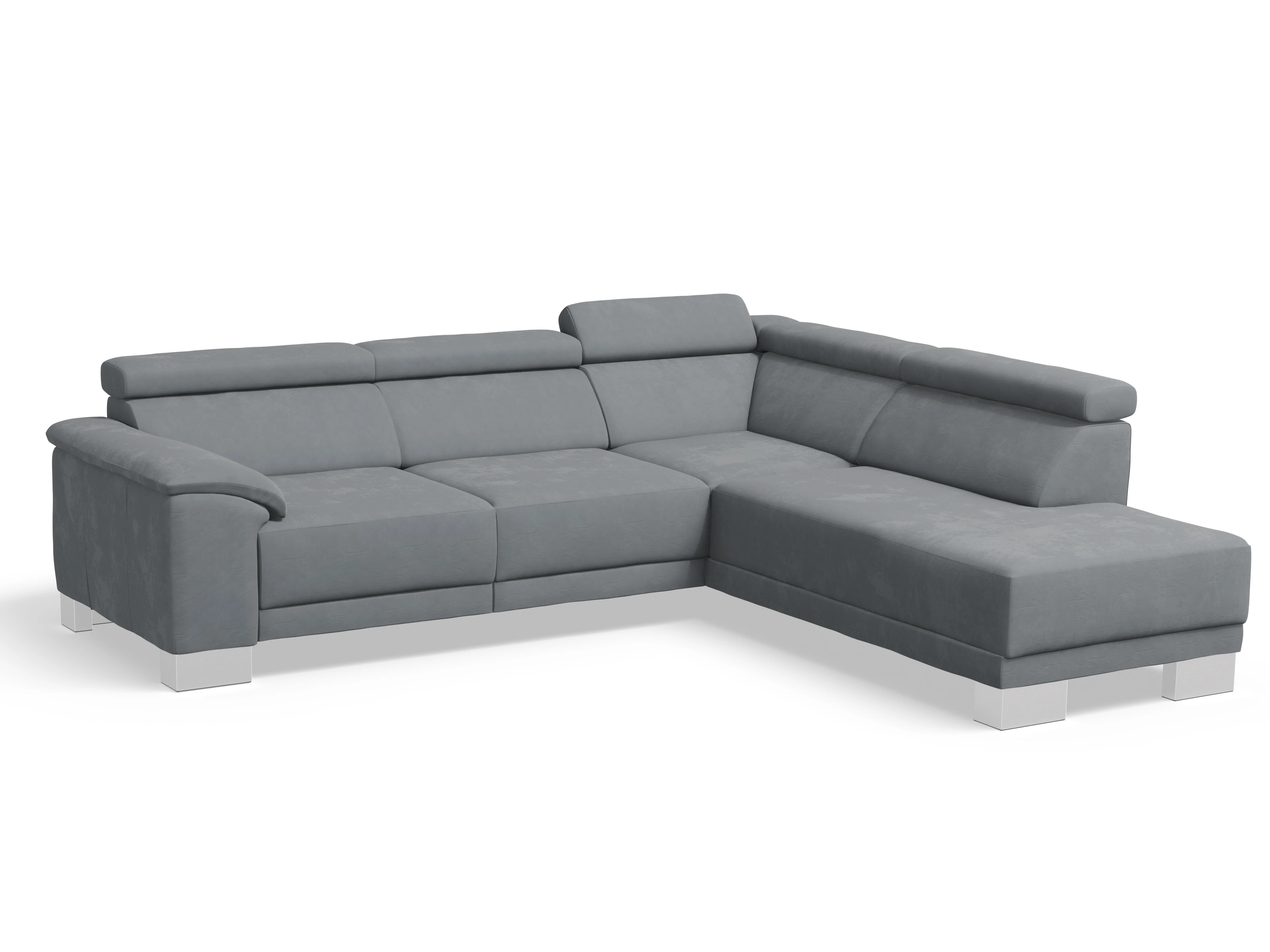Ansicht des Produktes Antonio Ecksofa rechts Abschluss offen in Stoff Braun