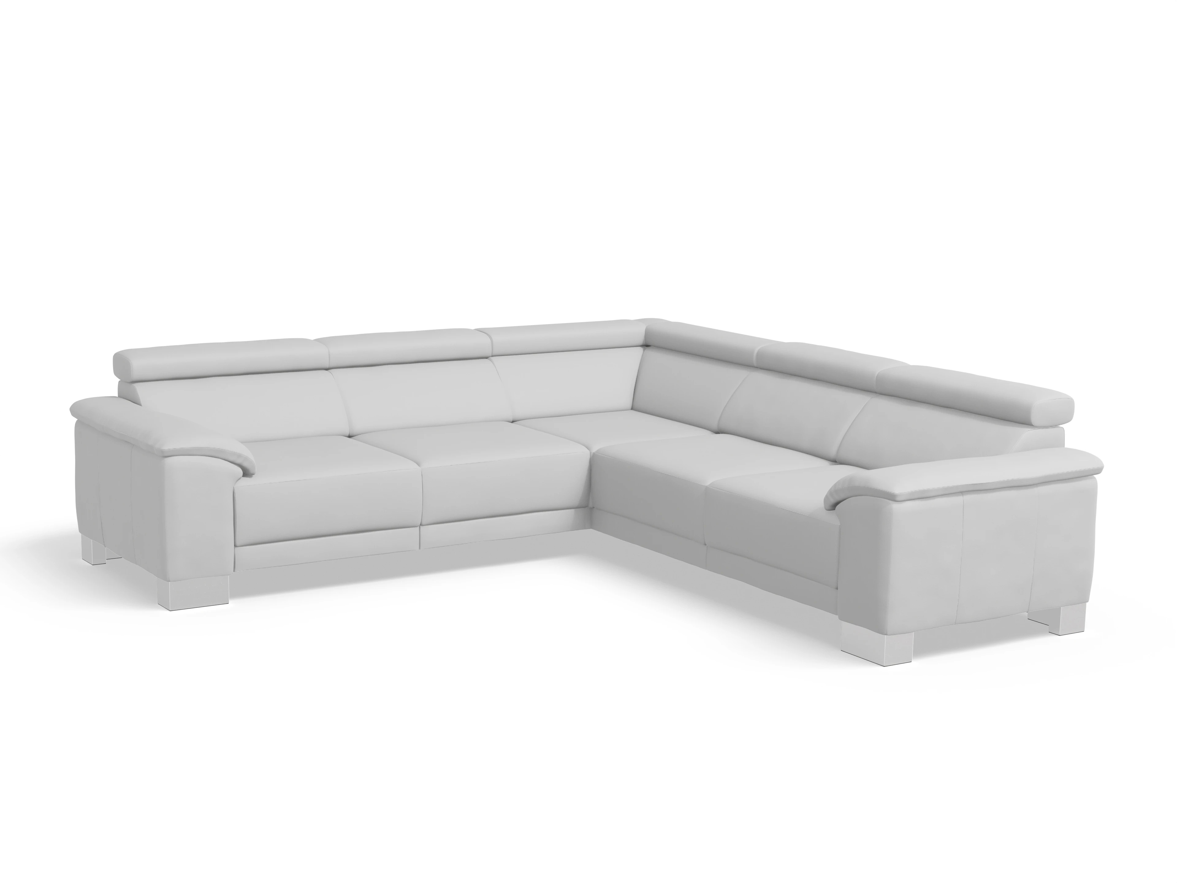 Ansicht des Produktes Antonio Ecksofa gleichschenklig in Leder Grau