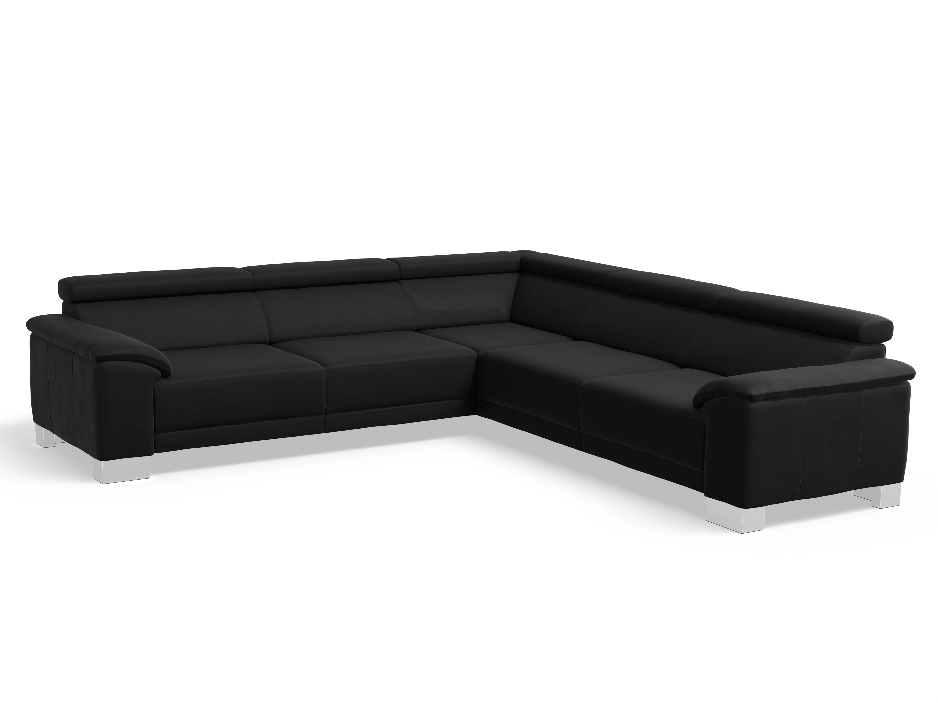 Ansicht des Produktes Antonio Ecksofa gleichschenklig in Leder Schwarz