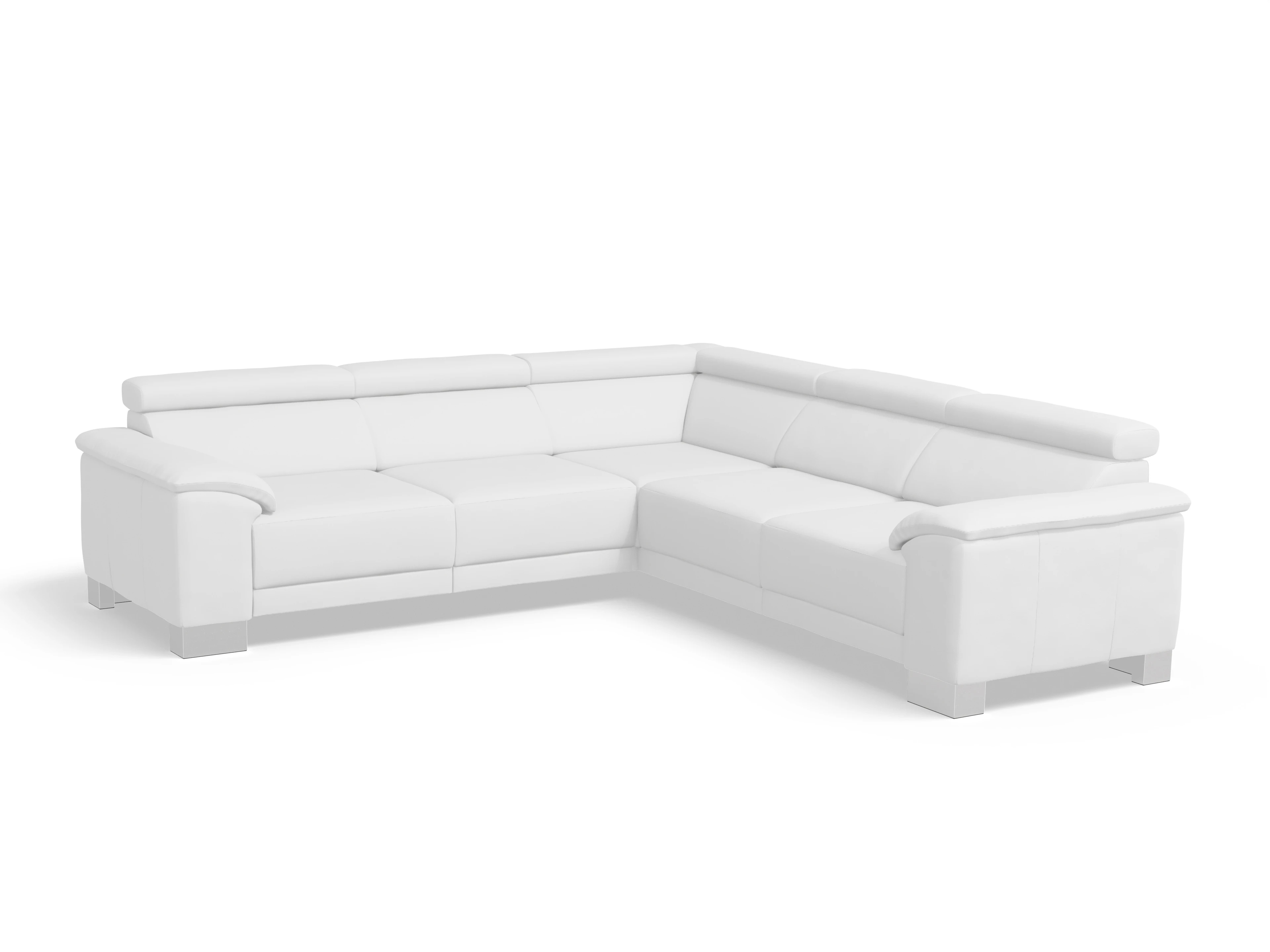 Ansicht des Produktes Antonio Ecksofa gleichschenklig in Leder Beige