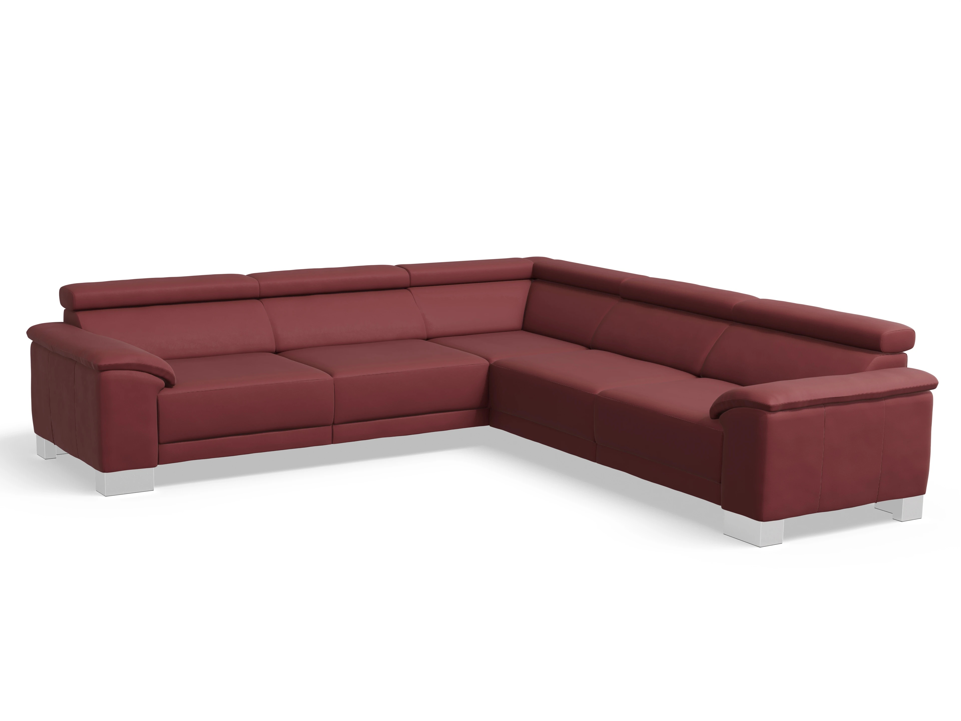 Antonio Ecksofa SPE Large Ansicht des Produktes Antonio Ecksofa gleichschenklig in Leder Rot