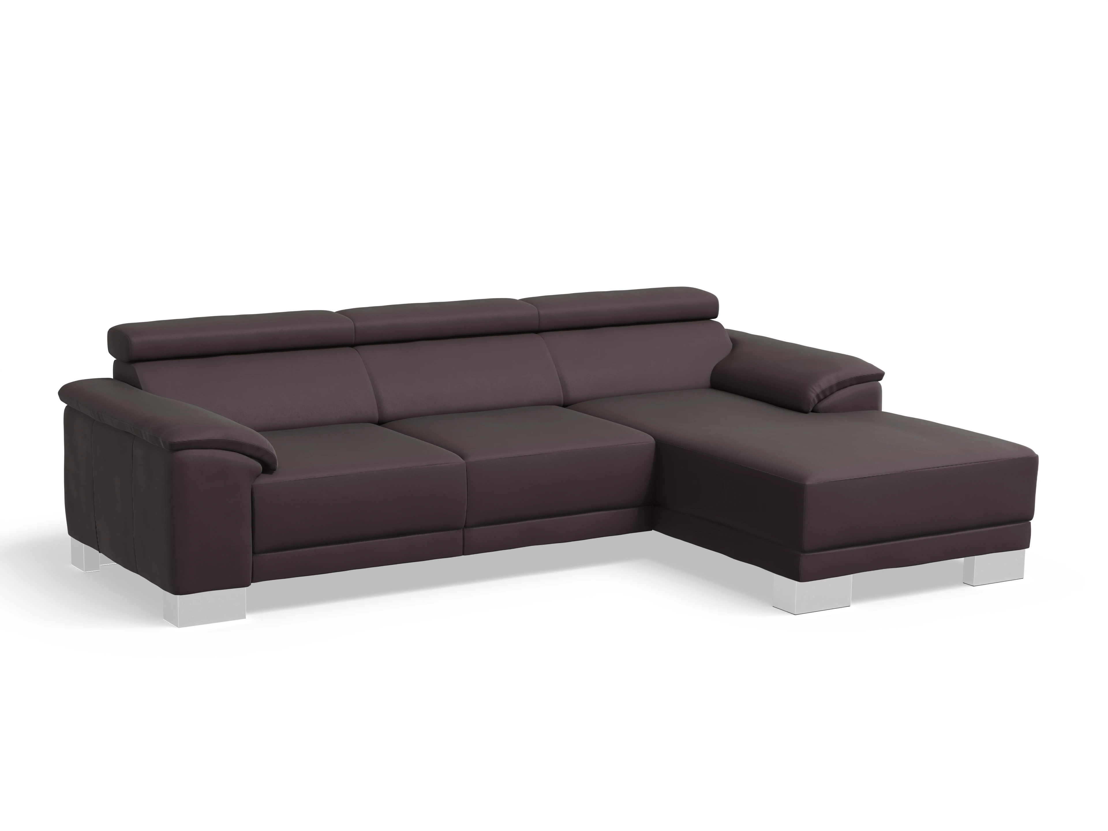 Antonio Ecksofa LO Medium R Ansicht des Produktes Antonio in Leder Braun