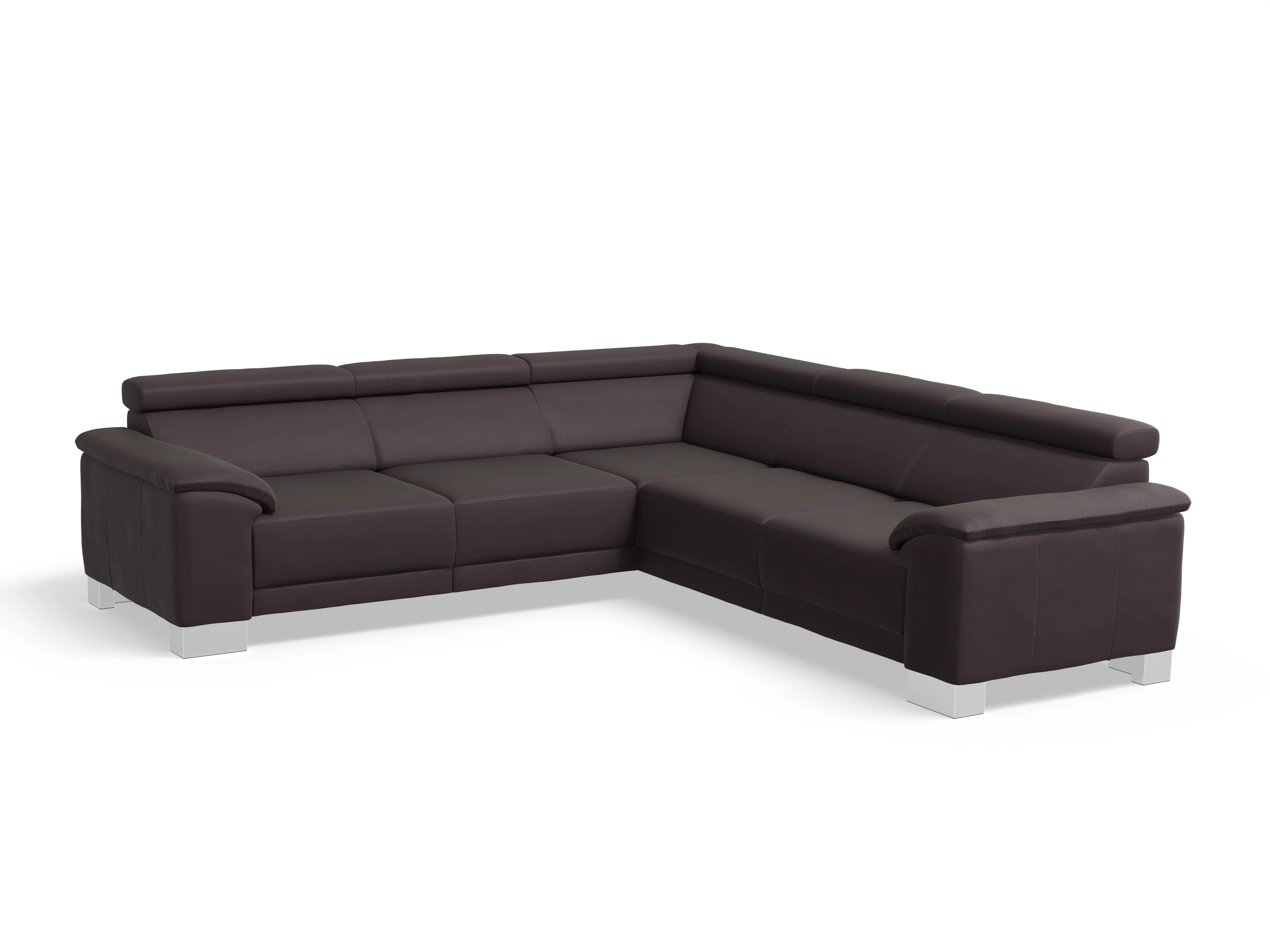 Ansicht des Produktes Antonio Ecksofa gleichschenklig in Leder Braun
