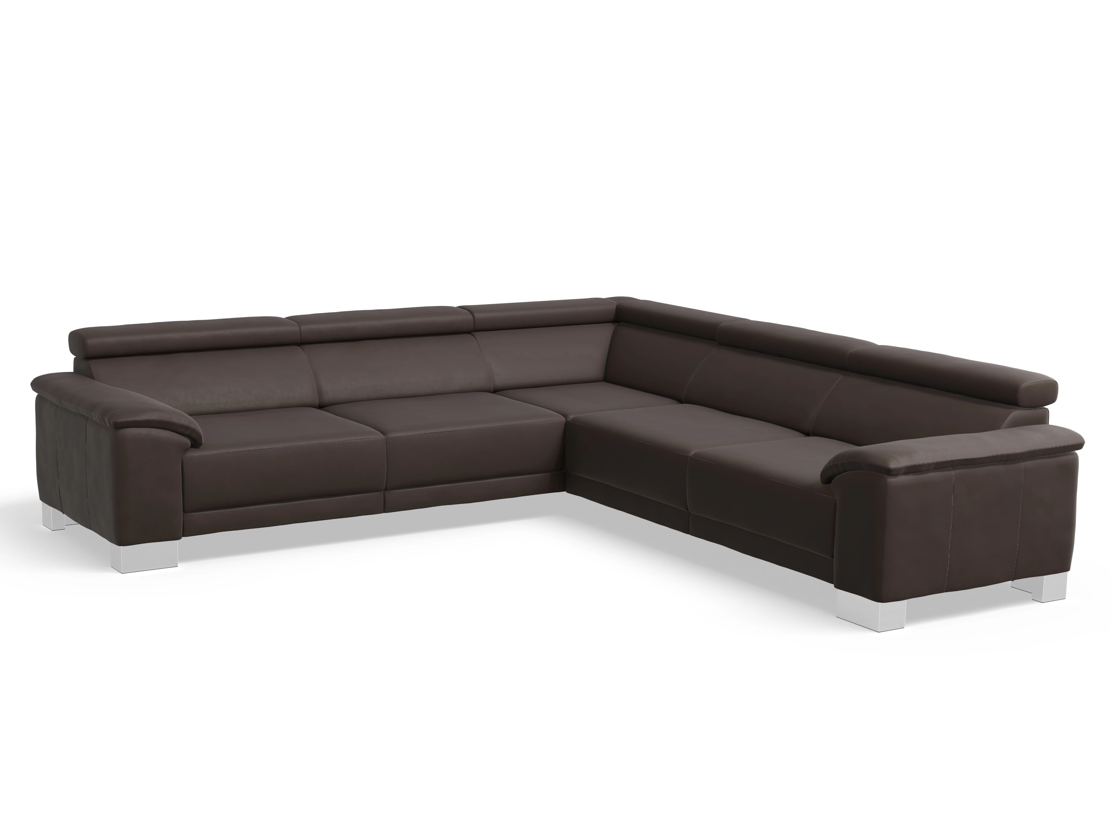 Antonio Ecksofa SPE Large Ansicht des Produktes Antonio Ecksofa gleichschenklig in Leder Braun