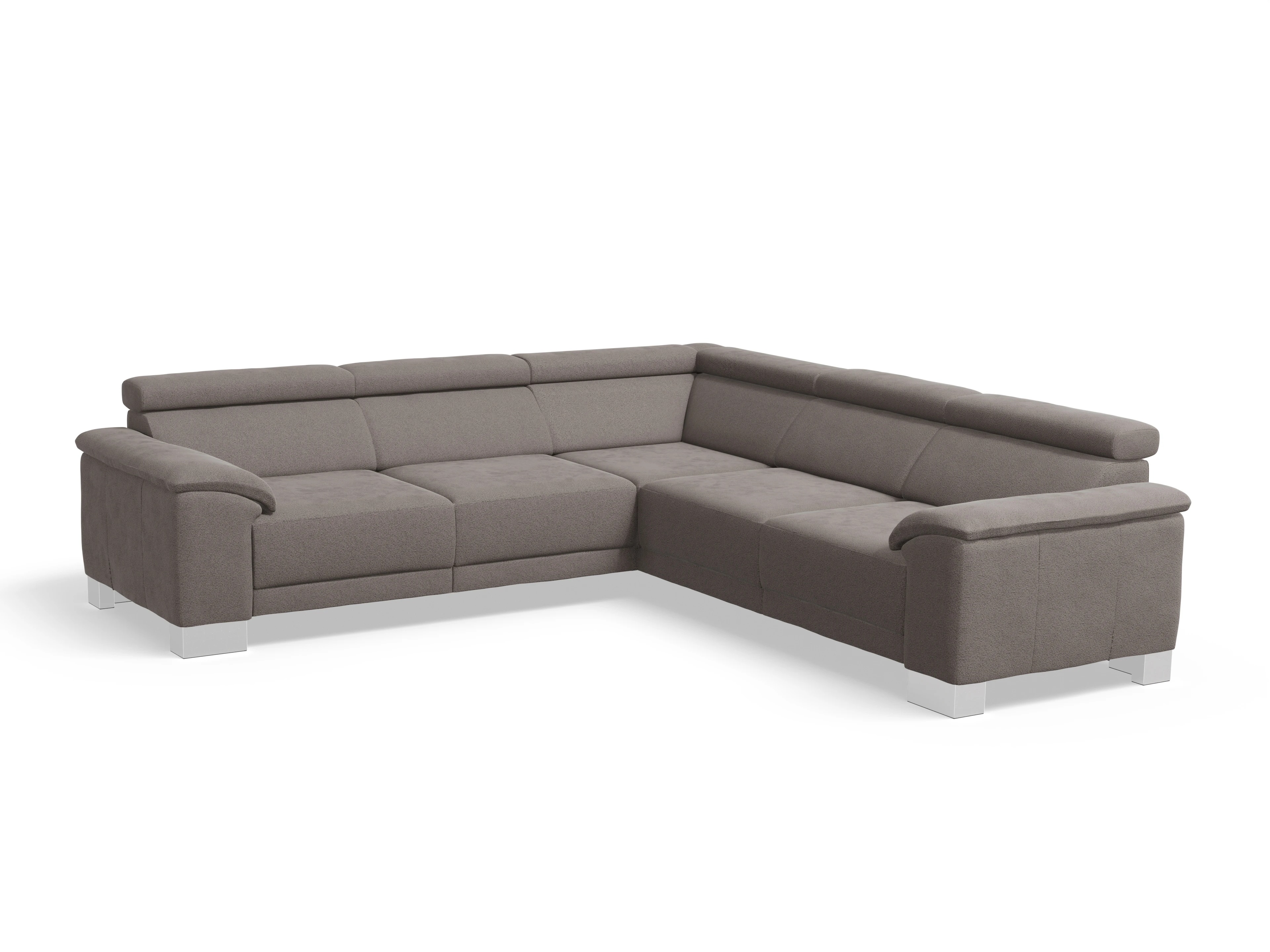 Ansicht des Produktes Antonio Ecksofa gleichschenklig in Stoff Braun