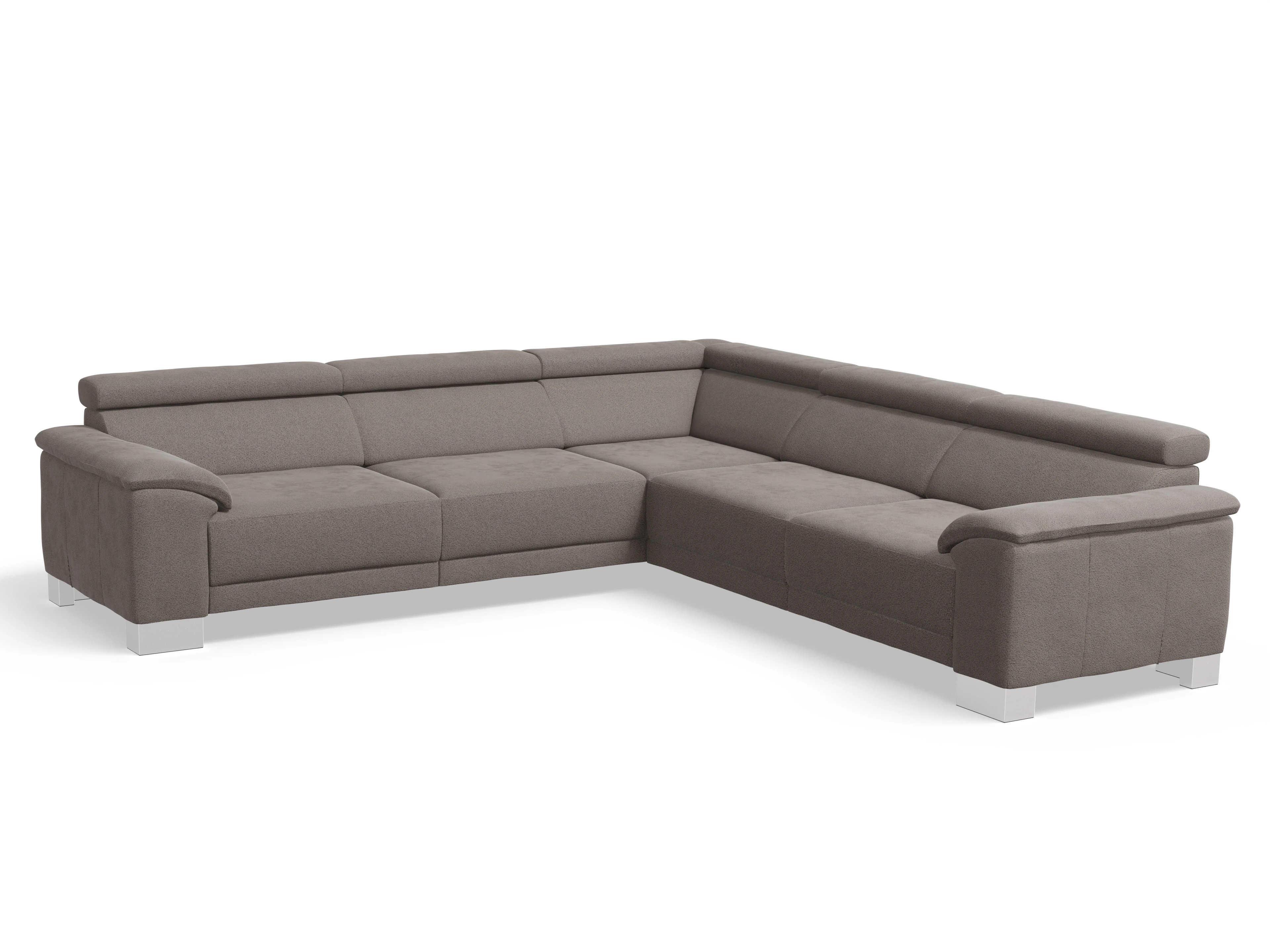 Ansicht des Produktes Antonio Ecksofa gleichschenklig in Stoff Braun