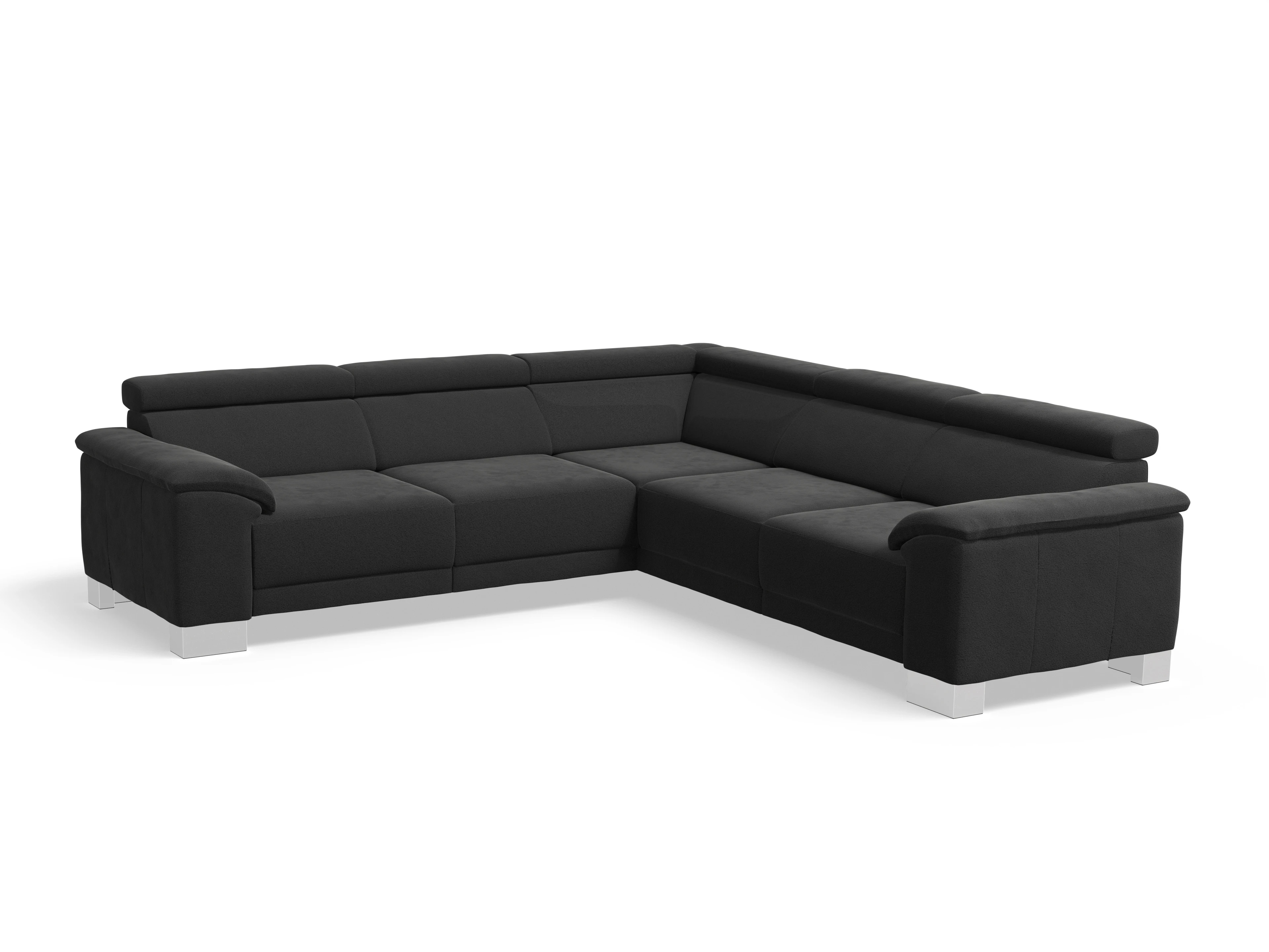 Ansicht des Produktes Antonio Ecksofa gleichschenklig in Stoff Schwarz