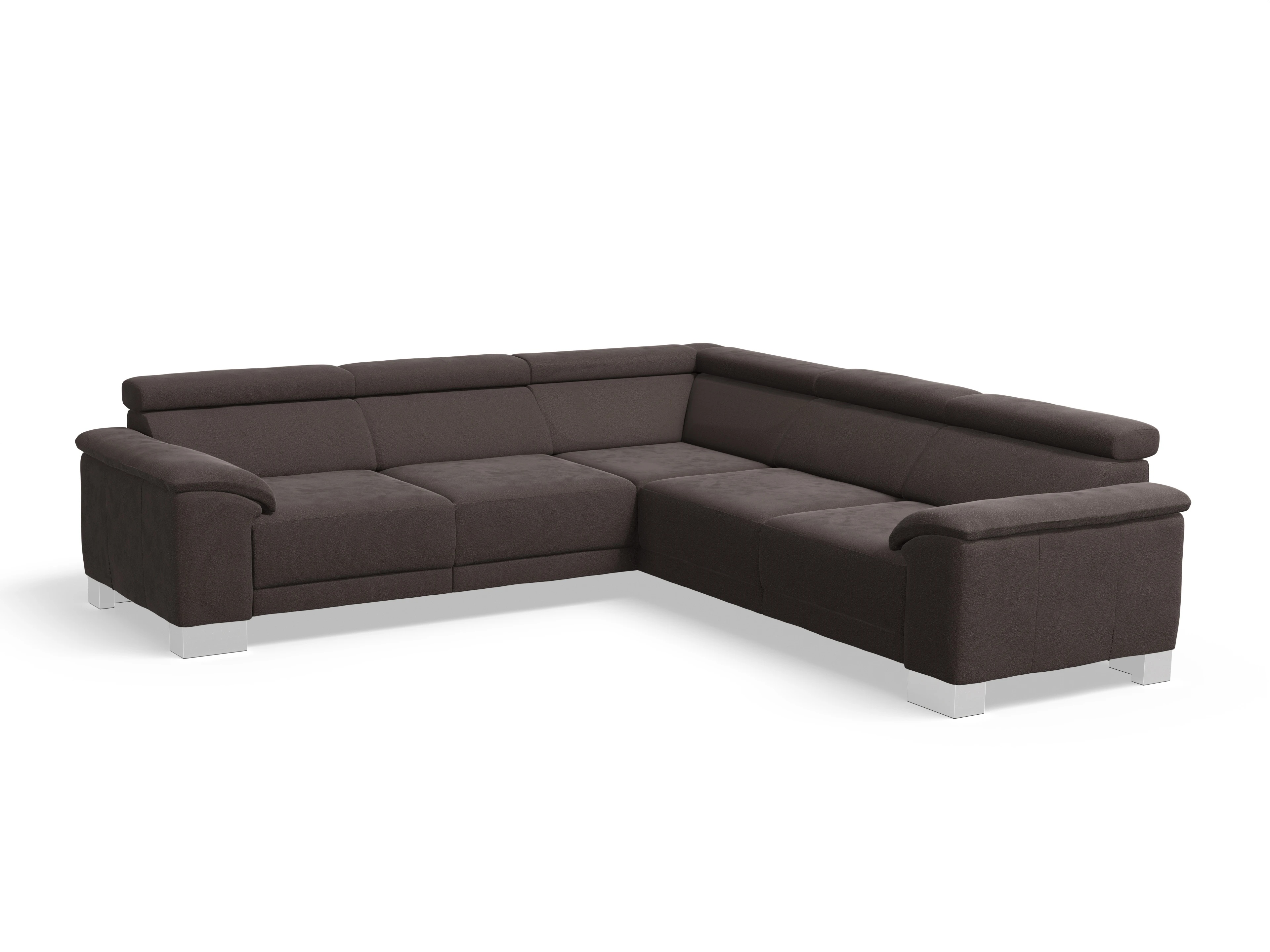 Ansicht des Produktes Antonio Ecksofa gleichschenklig in Stoff Braun