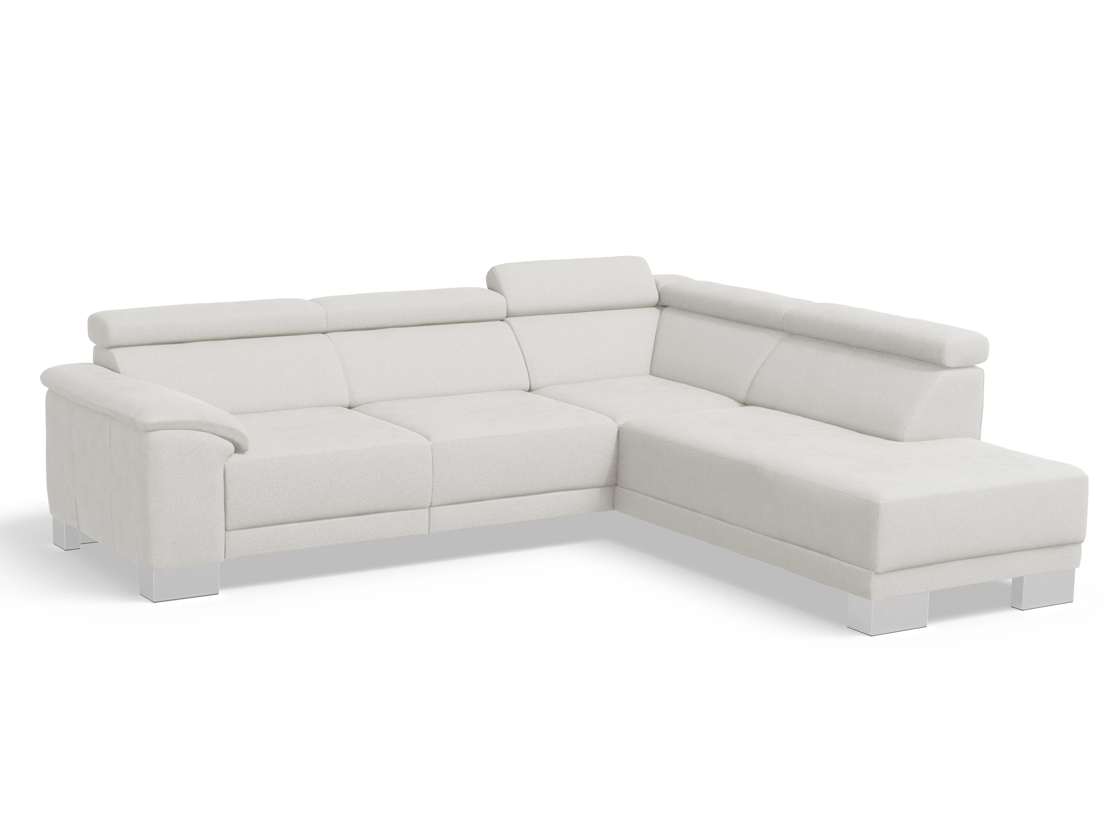 Ansicht des Produktes Antonio Ecksofa rechts Abschluss offen in Stoff Beige
