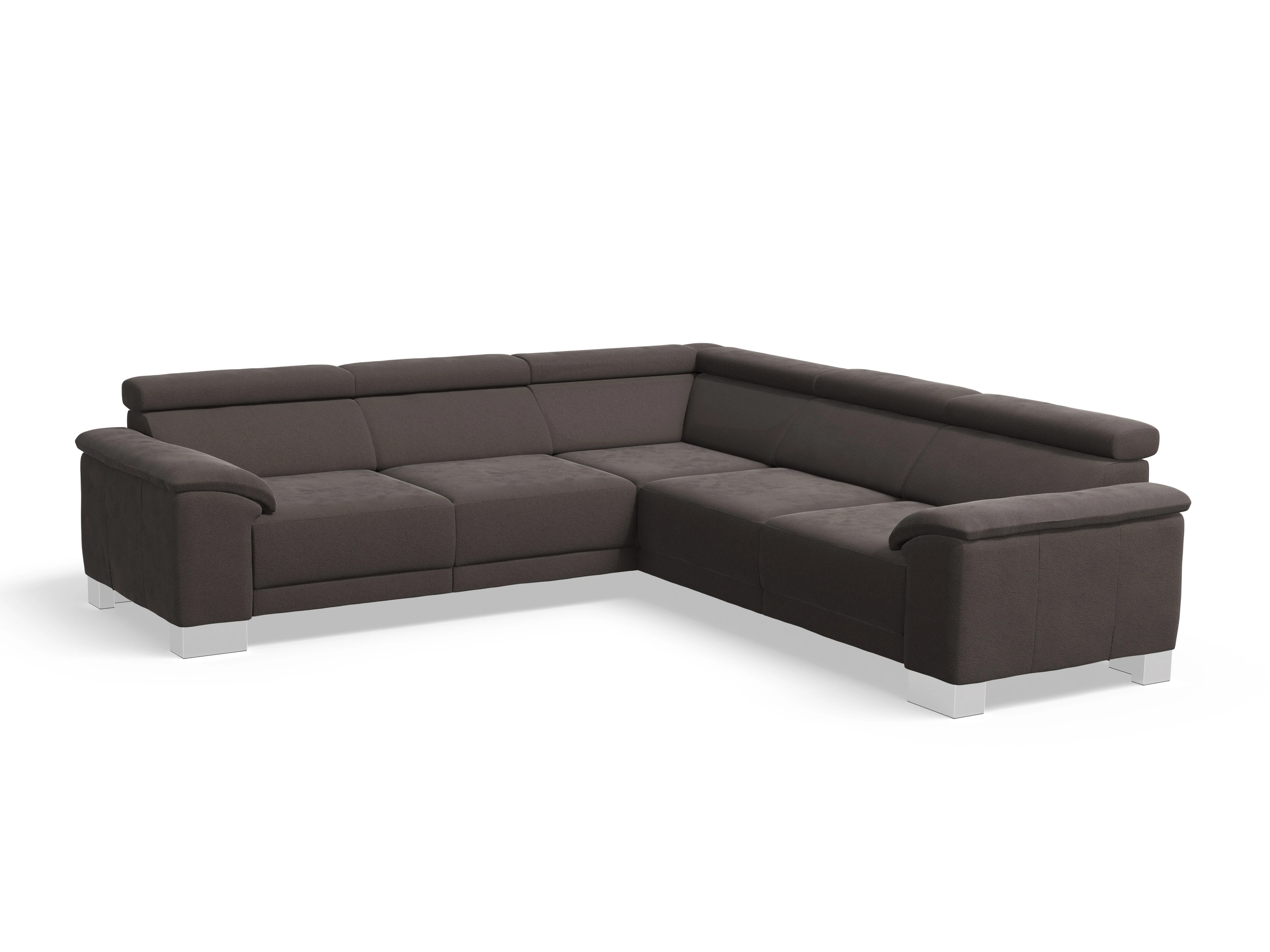 Ansicht des Produktes Antonio Ecksofa gleichschenklig in Stoff Braun