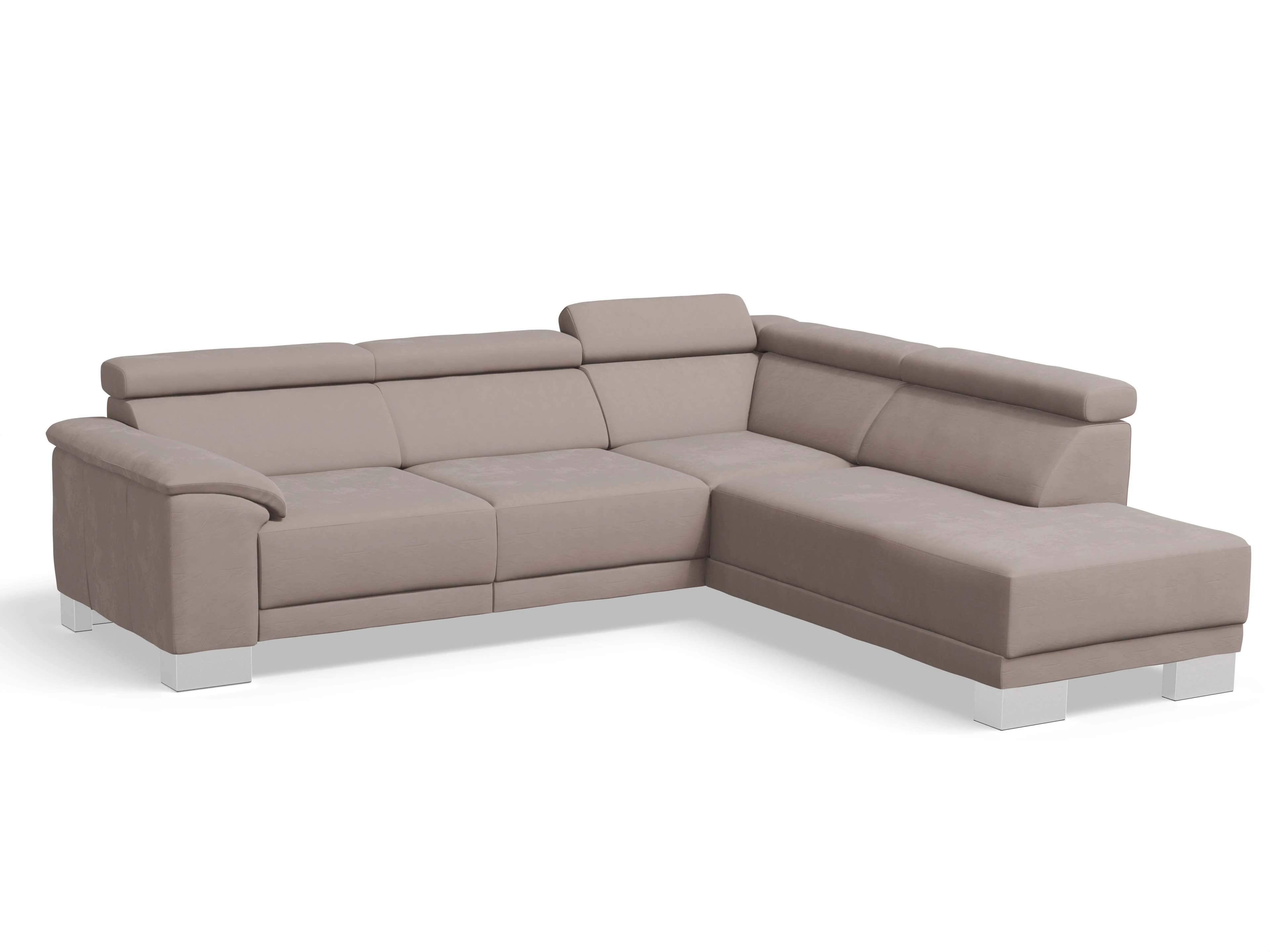 Ansicht des Produktes Antonio Ecksofa rechts Abschluss offen in Stoff Beige