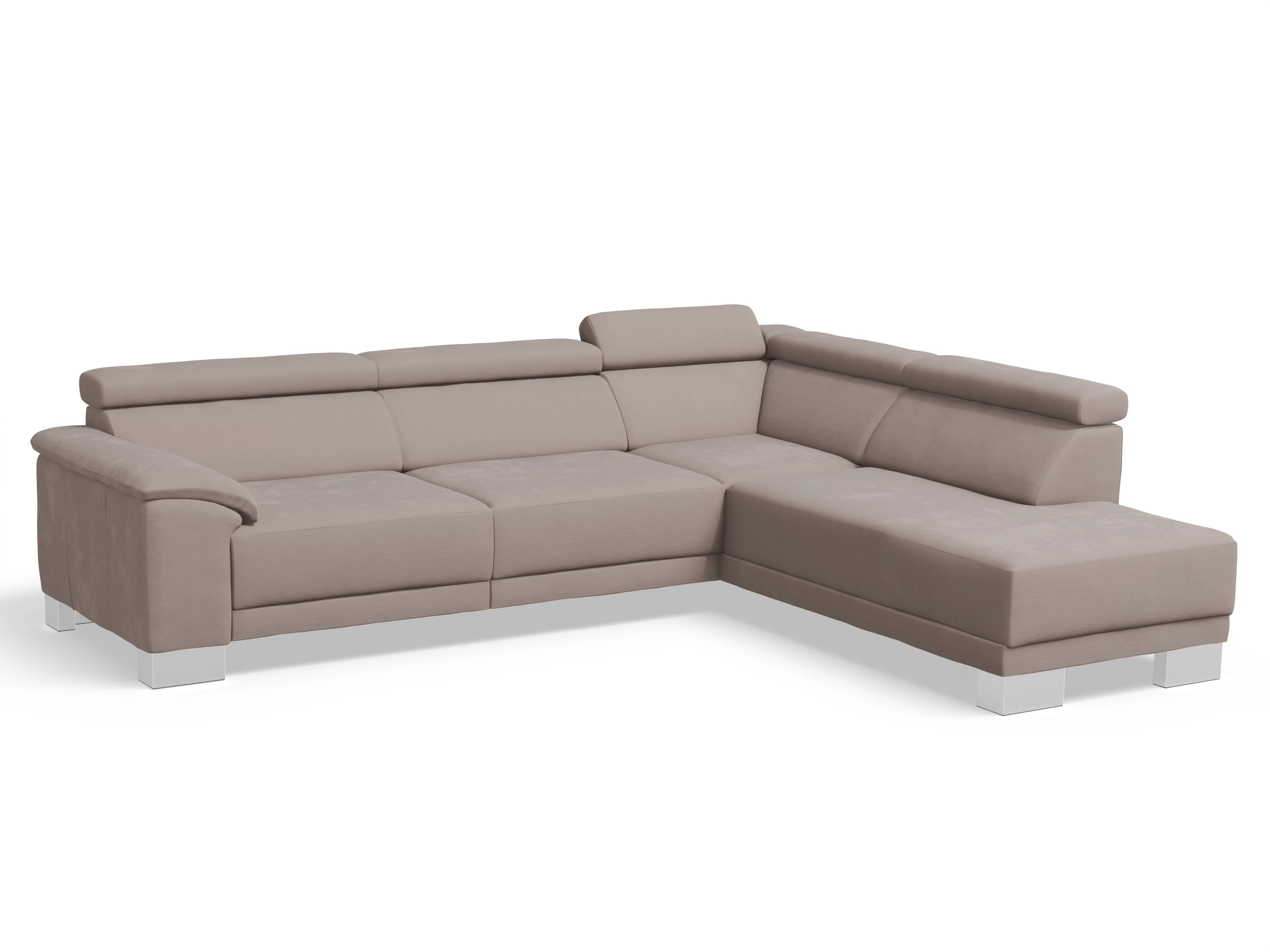 Ansicht des Produktes Antonio Ecksofa rechts Abschluss offen in Stoff Beige