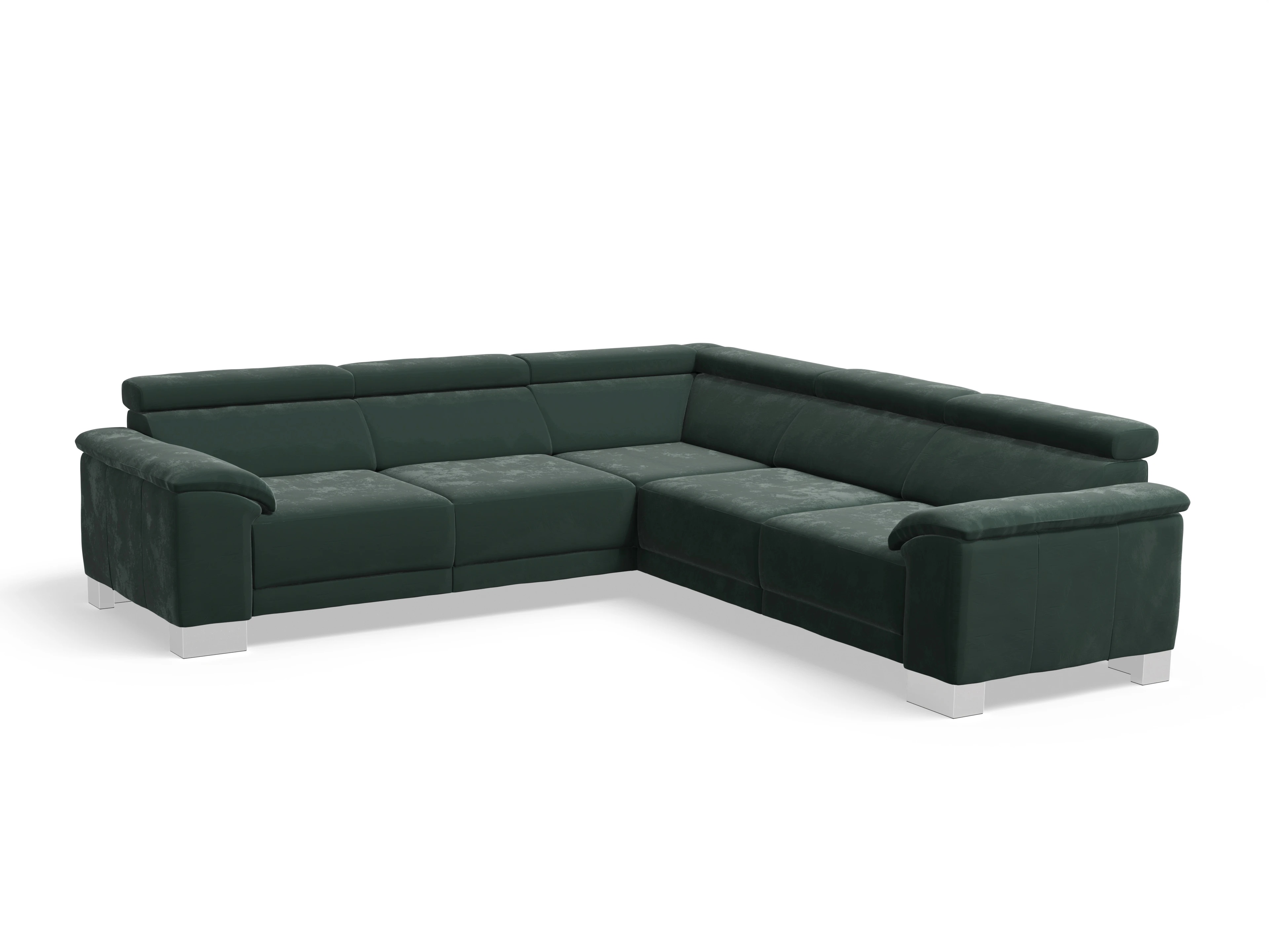 Ansicht des Produktes Antonio Ecksofa gleichschenklig in Stoff Grün