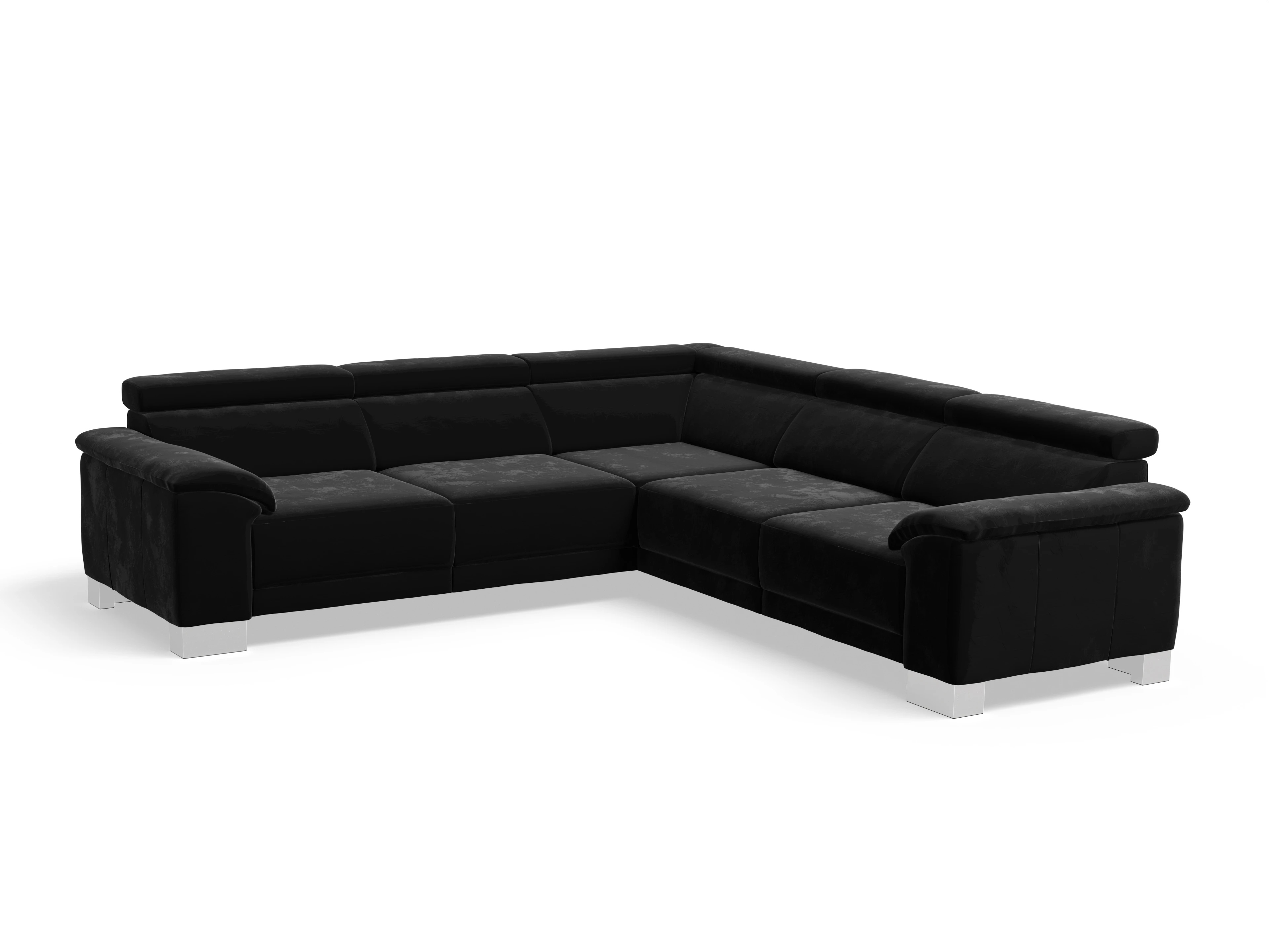 Ansicht des Produktes Antonio Ecksofa gleichschenklig in Stoff Schwarz