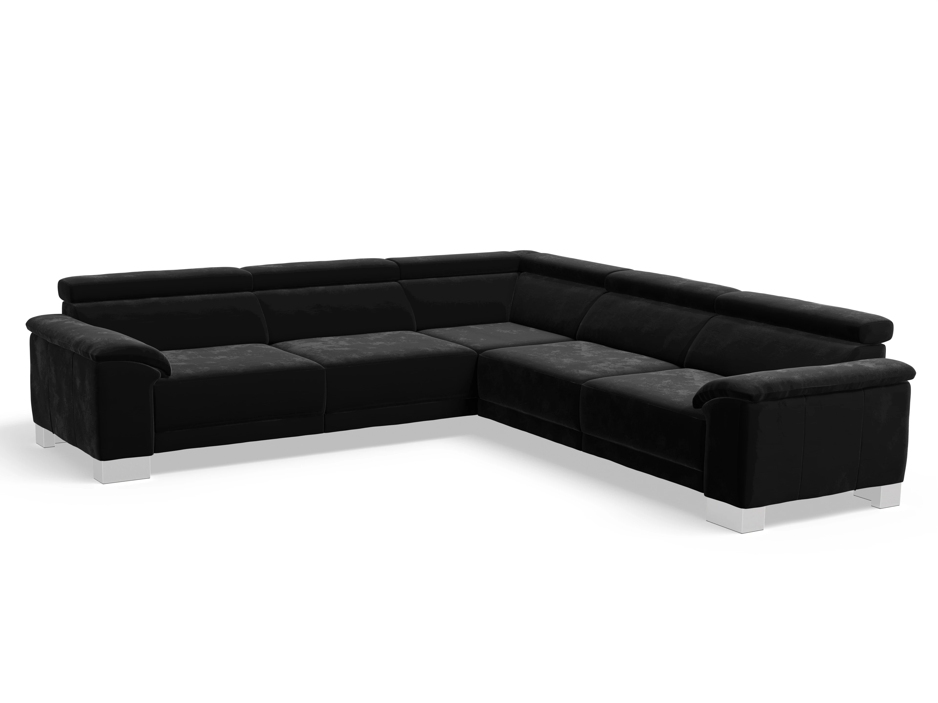 Ansicht des Produktes Antonio Ecksofa gleichschenklig in Stoff Schwarz