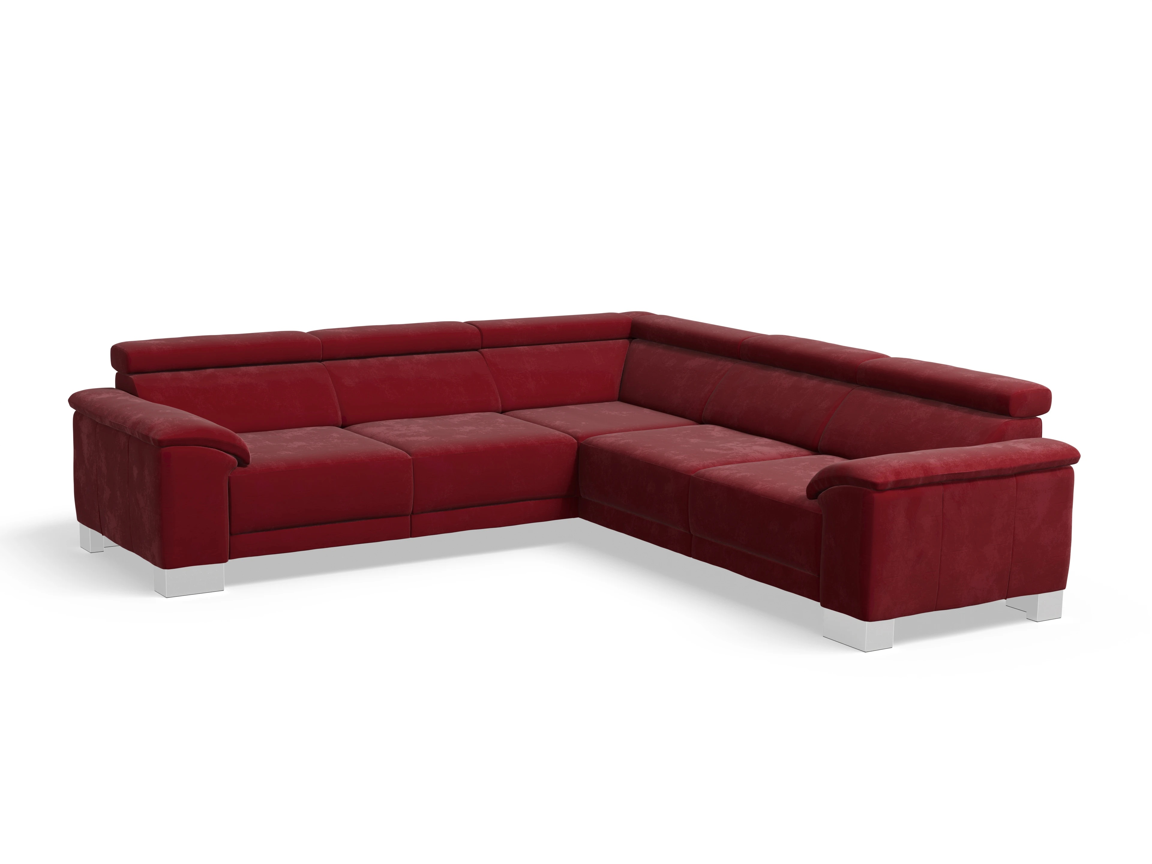 Ansicht des Produktes Antonio Ecksofa gleichschenklig in Stoff Rot