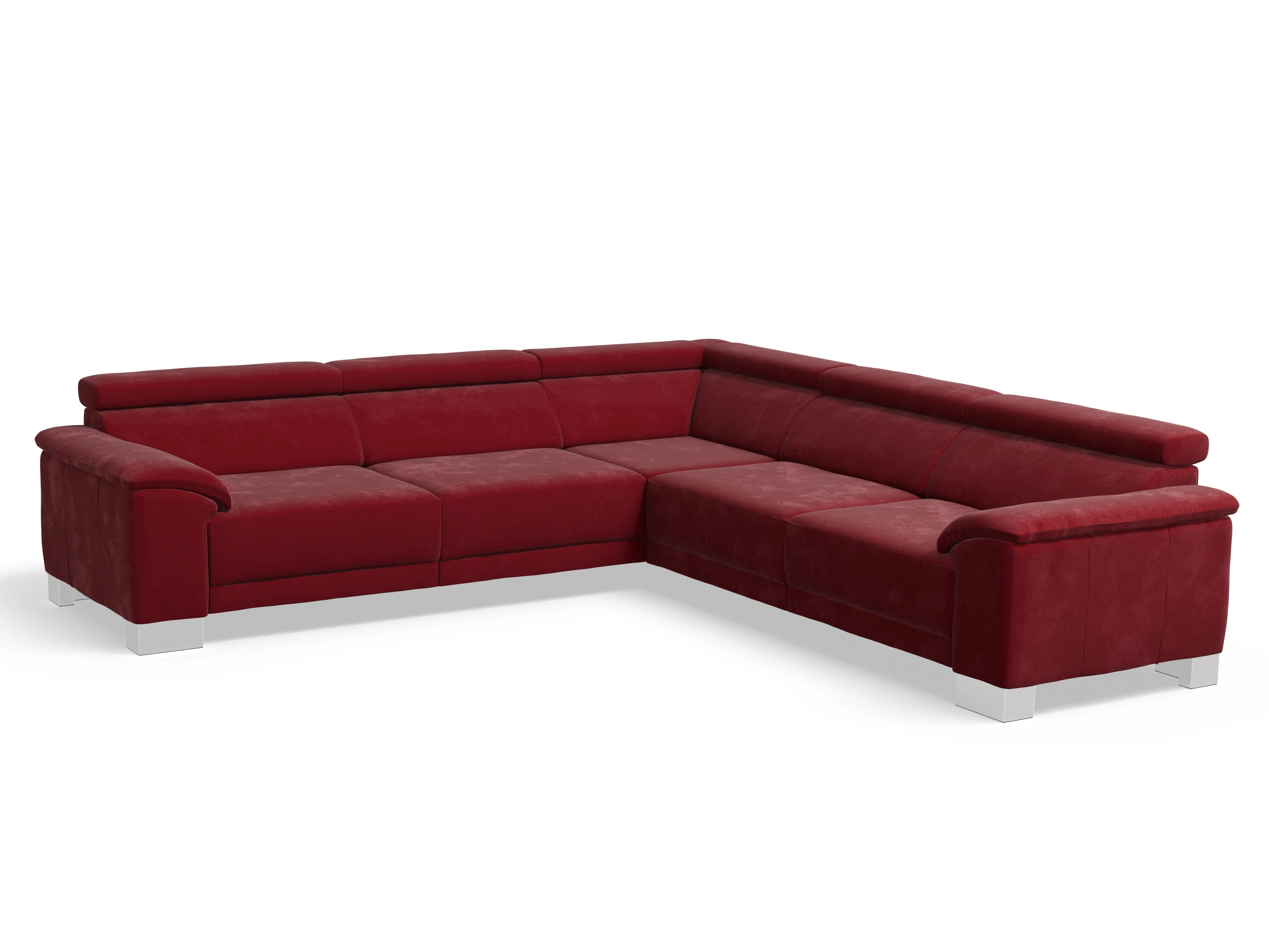 Ansicht des Produktes Antonio Ecksofa gleichschenklig in Stoff Rot