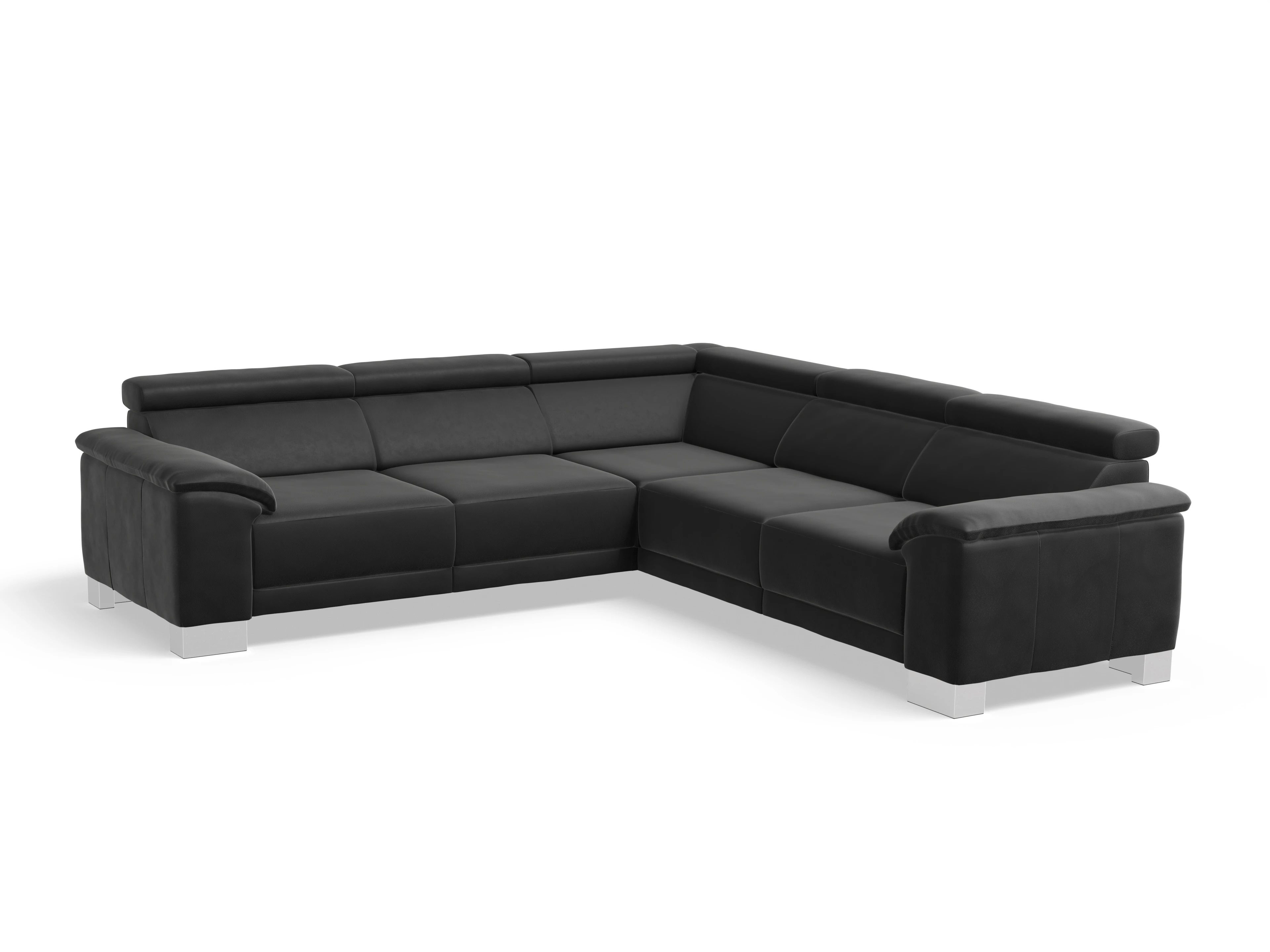 Ansicht des Produktes Antonio Ecksofa gleichschenklig in Leder Grau