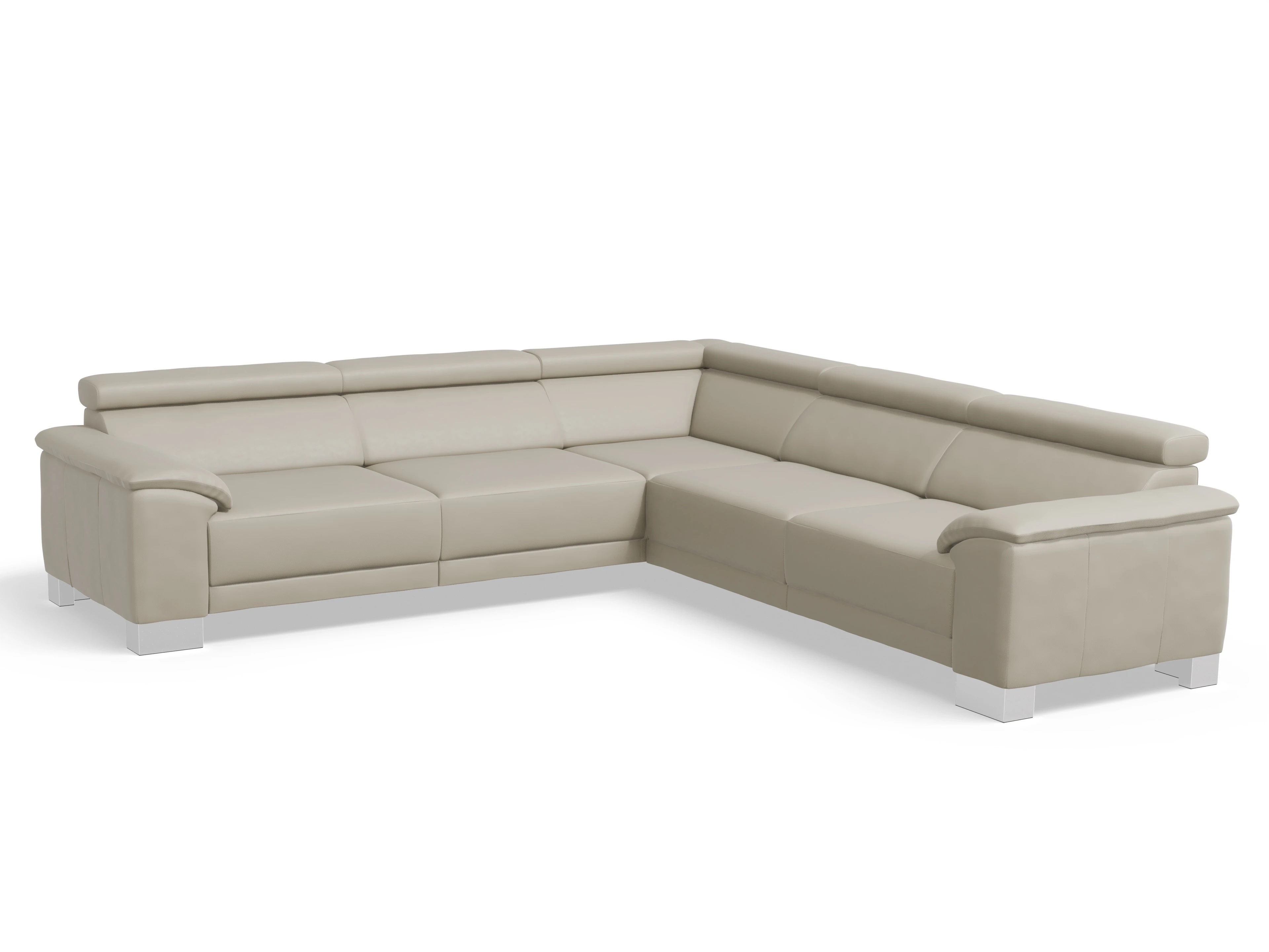 Ansicht des Produktes Antonio Ecksofa gleichschenklig in Leder Beige