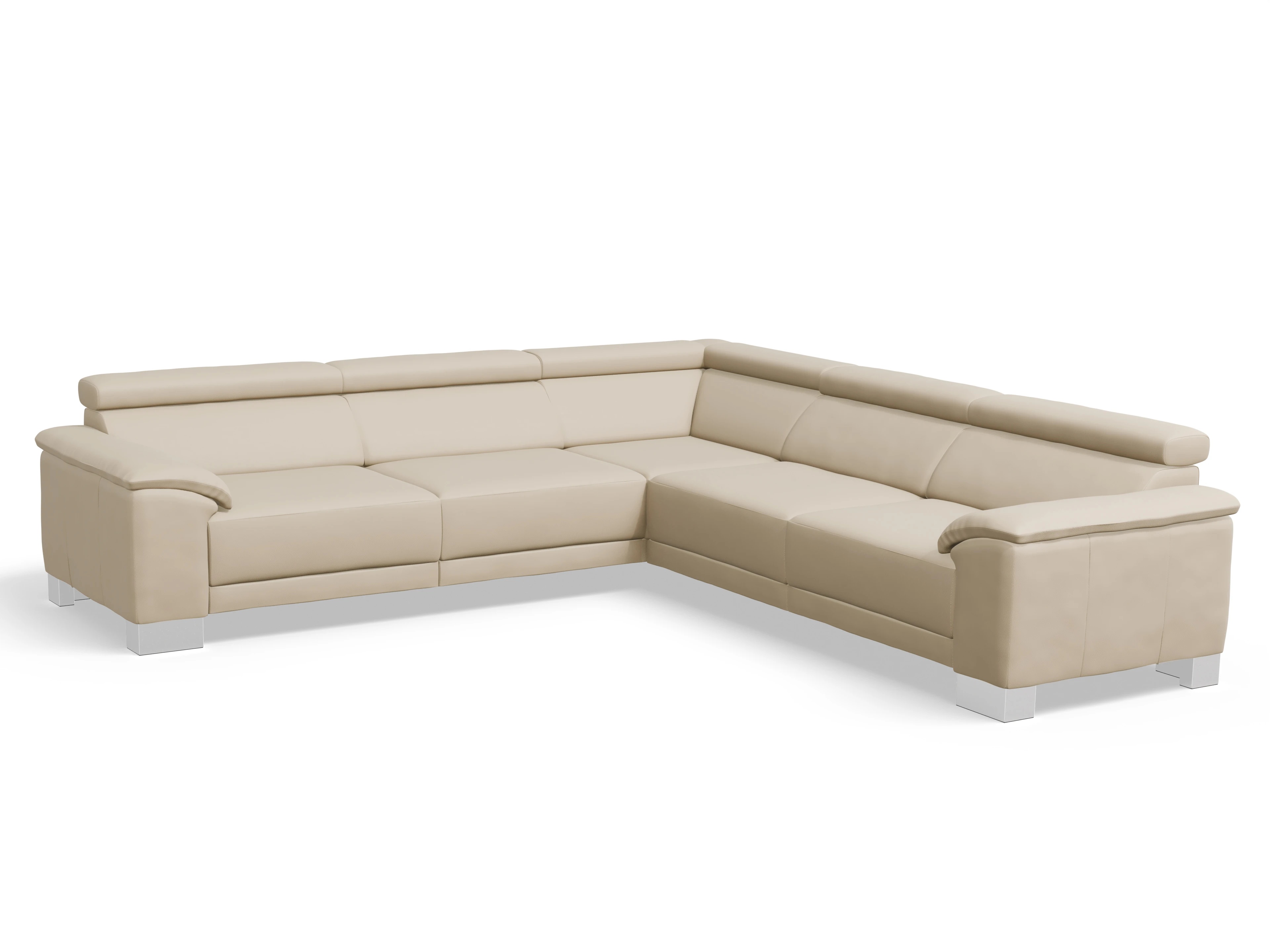 Antonio Ecksofa SPE Large Ansicht des Produktes Antonio Ecksofa gleichschenklig in Leder Beige