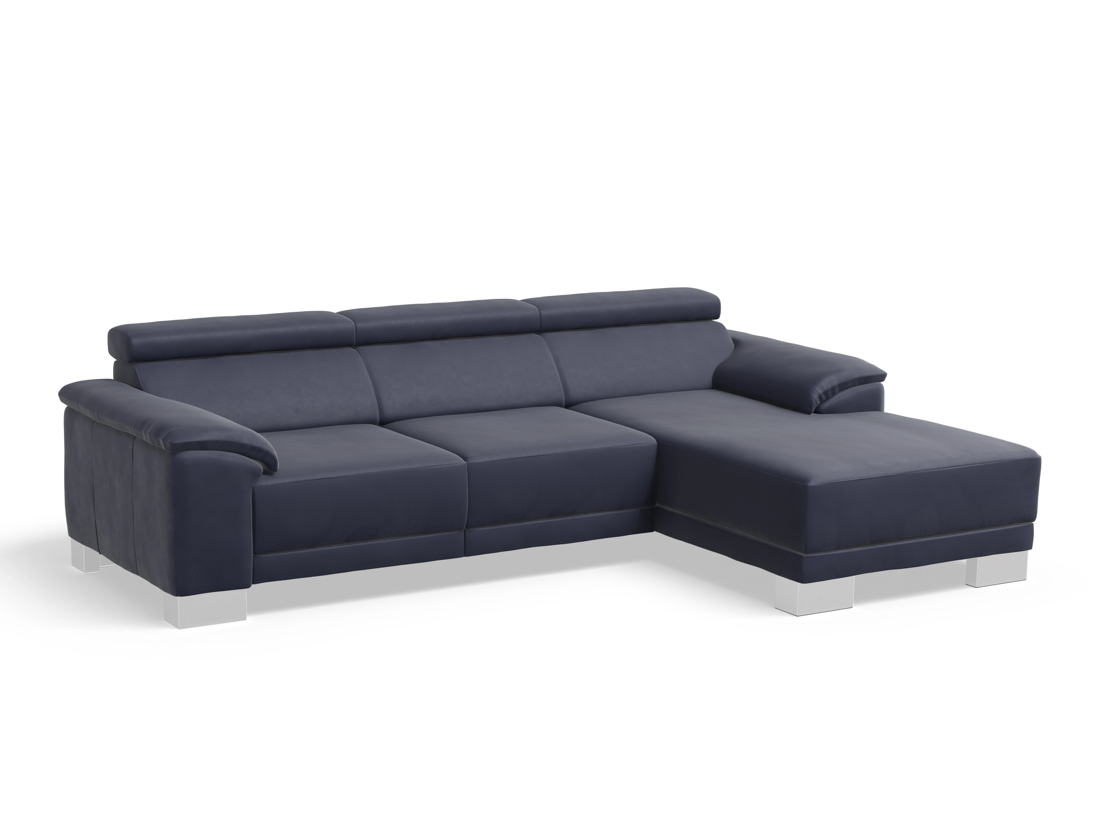 Antonio Ecksofa LO Medium R Ansicht des Produktes Antonio in Leder Blau