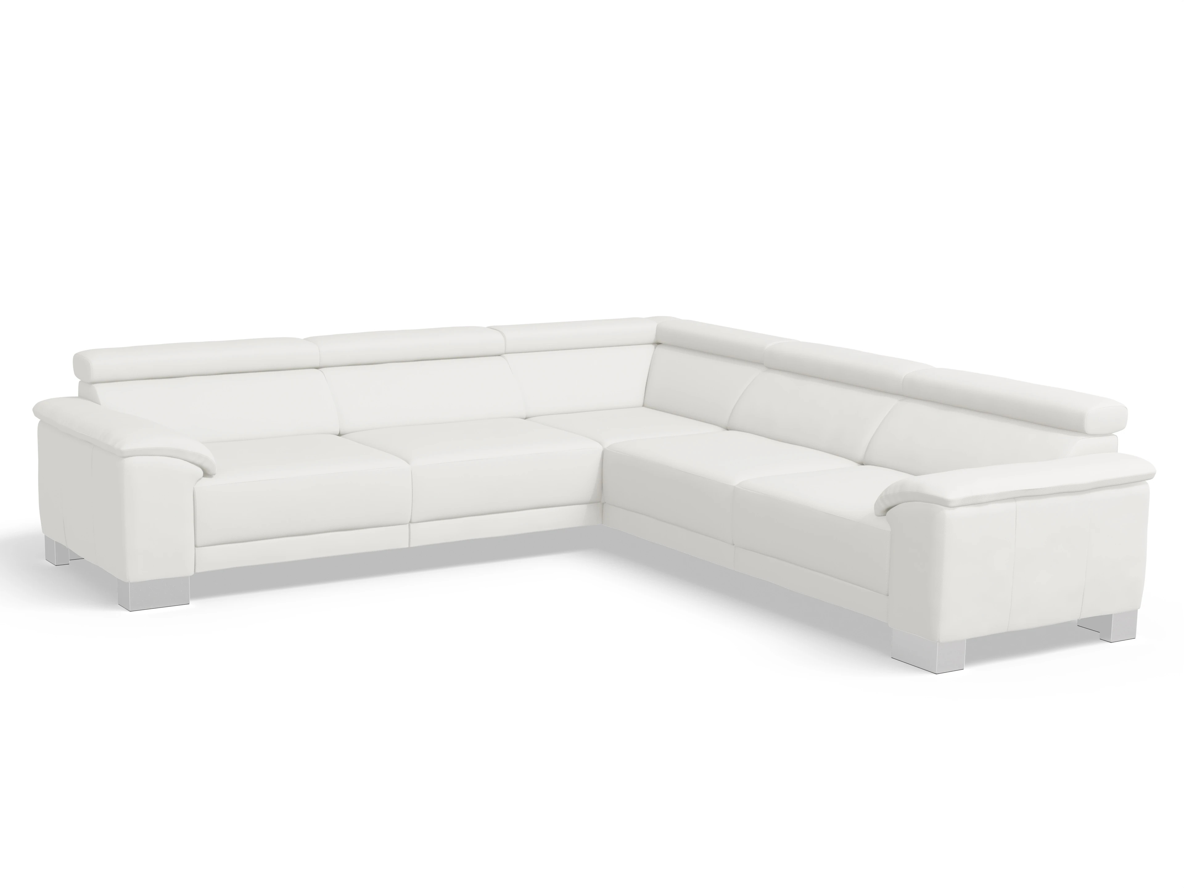 Antonio Ecksofa SPE Large Ansicht des Produktes Antonio Ecksofa gleichschenklig in Leder Weiss