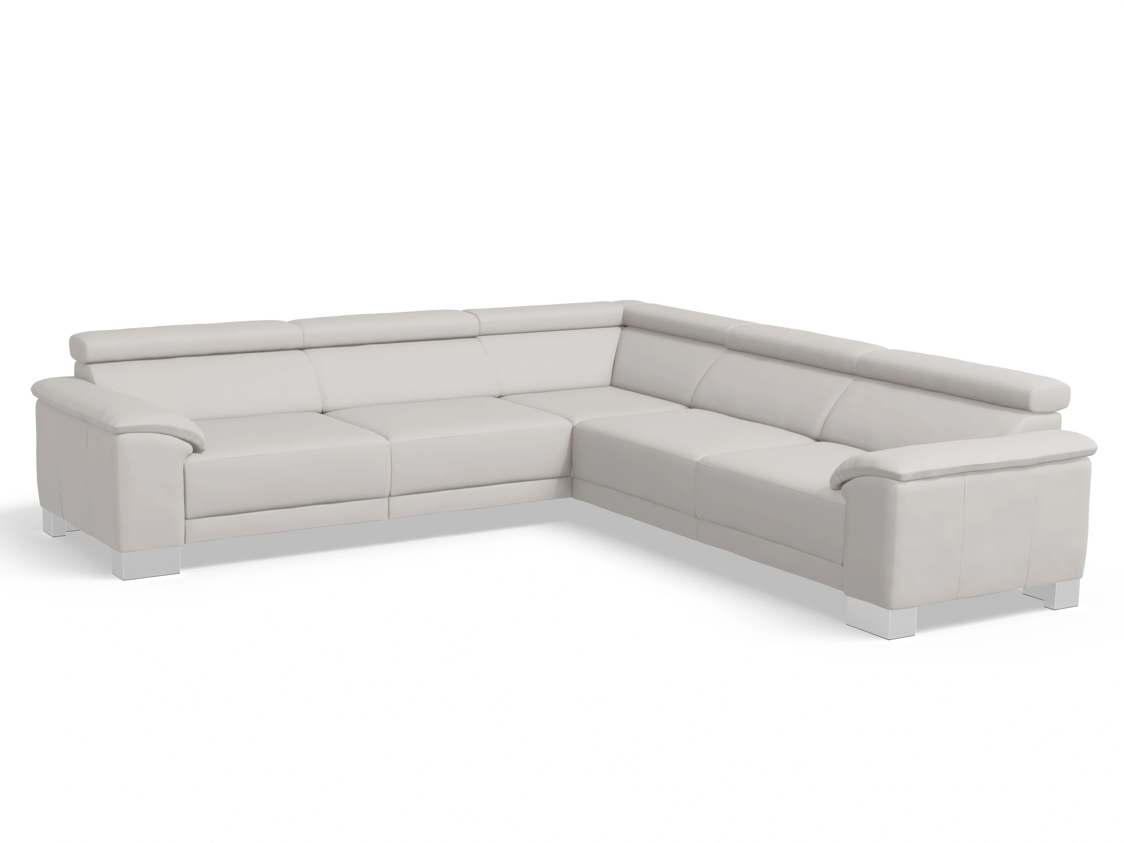 Antonio Ecksofa SPE Large Ansicht des Produktes Antonio Ecksofa gleichschenklig in Leder Grau