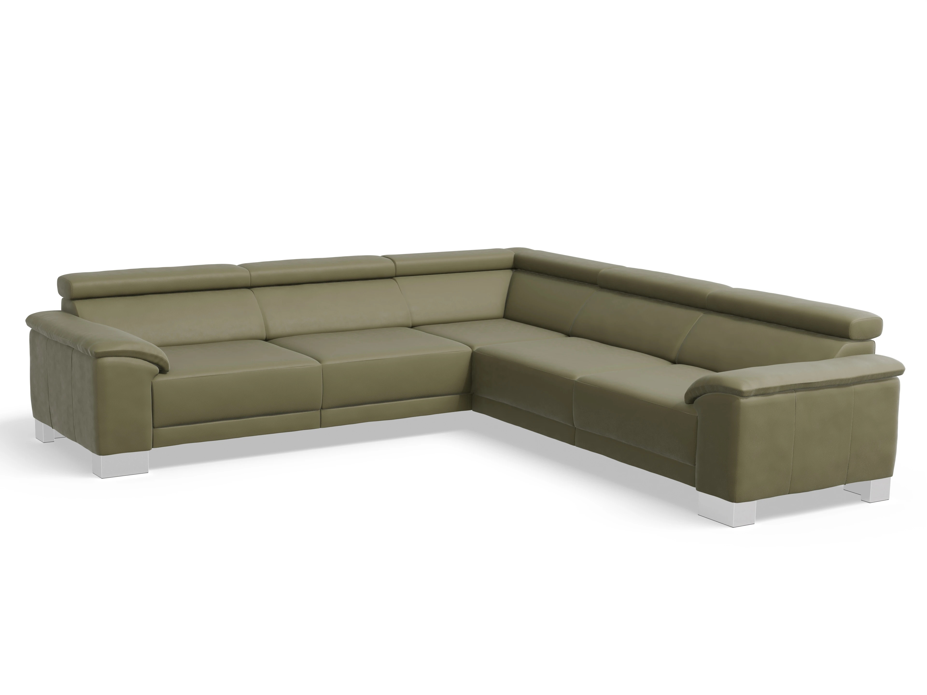 Ansicht des Produktes Antonio Ecksofa gleichschenklig in Leder Braun