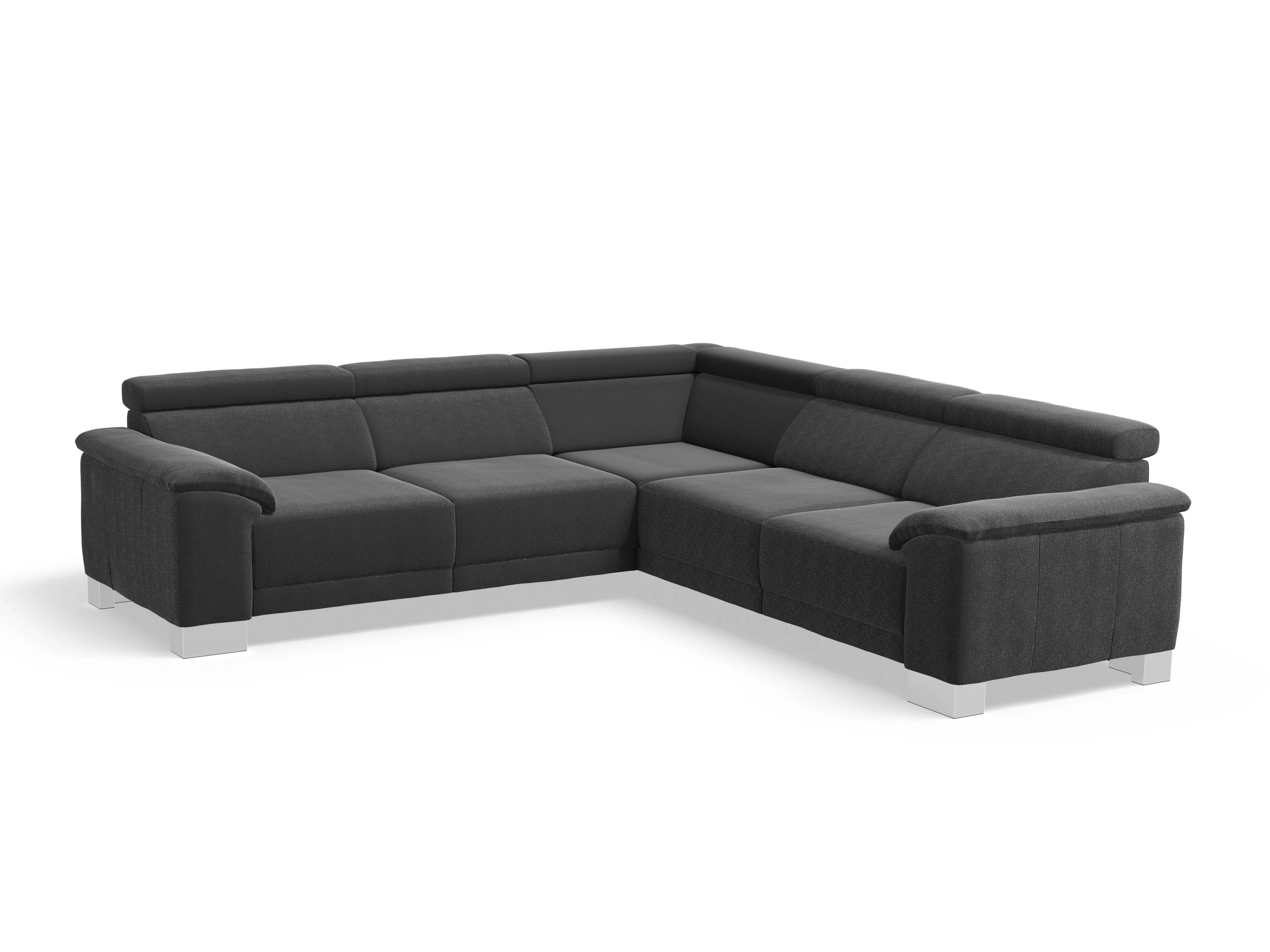 Ansicht des Produktes Antonio Ecksofa gleichschenklig in Stoff Schwarz