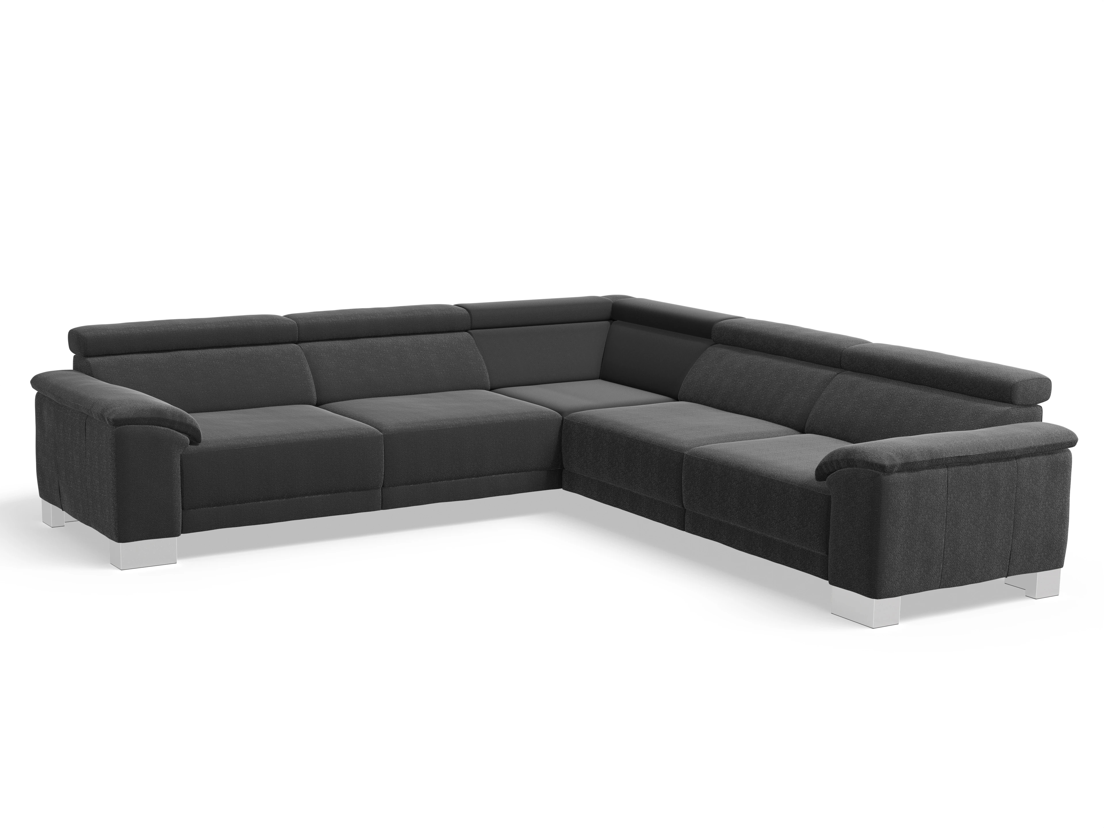 Antonio Ecksofa SPE Large Ansicht des Produktes Antonio Ecksofa gleichschenklig in Stoff Schwarz
