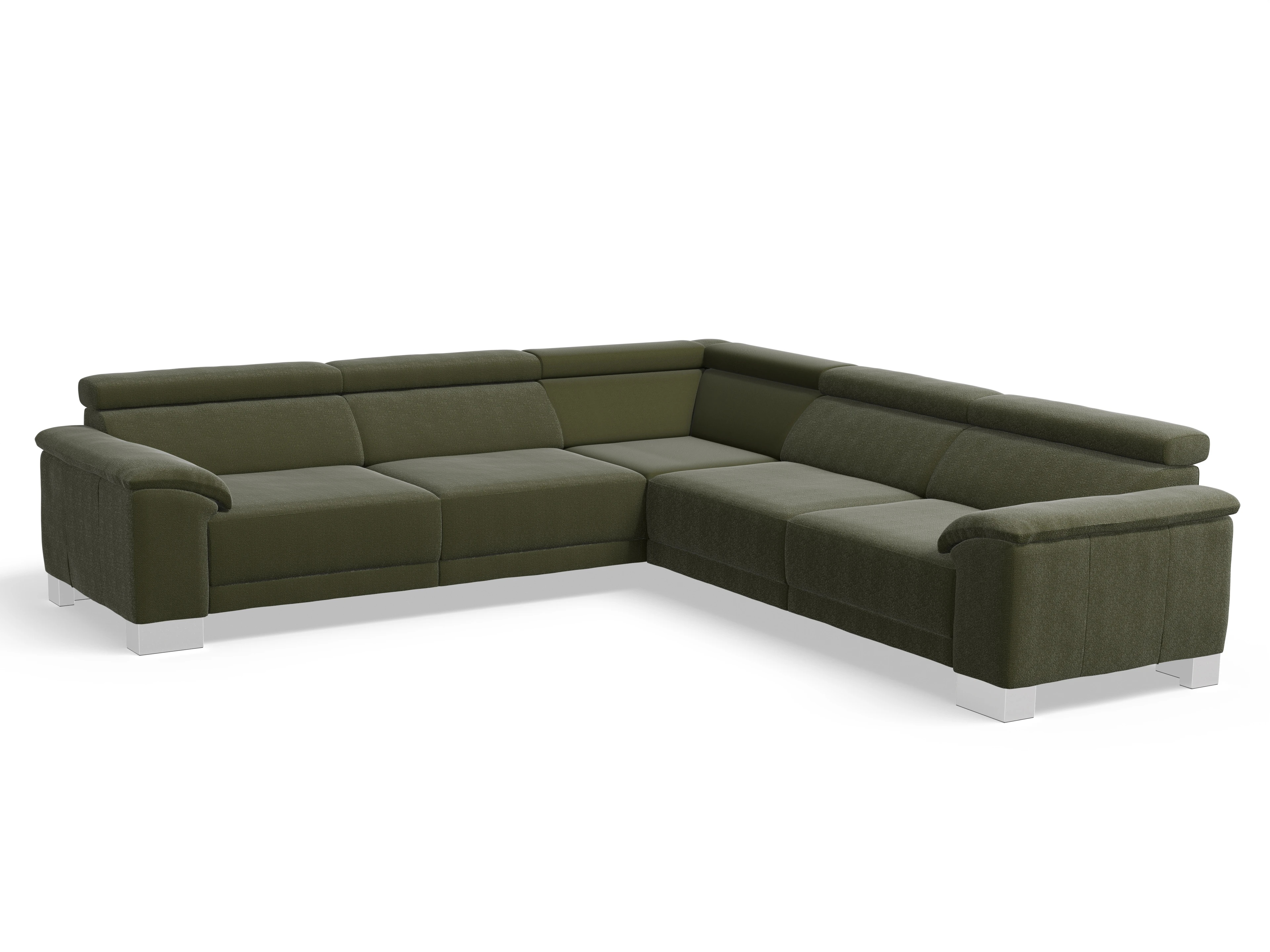 Ansicht des Produktes Antonio Ecksofa gleichschenklig in Stoff Grün