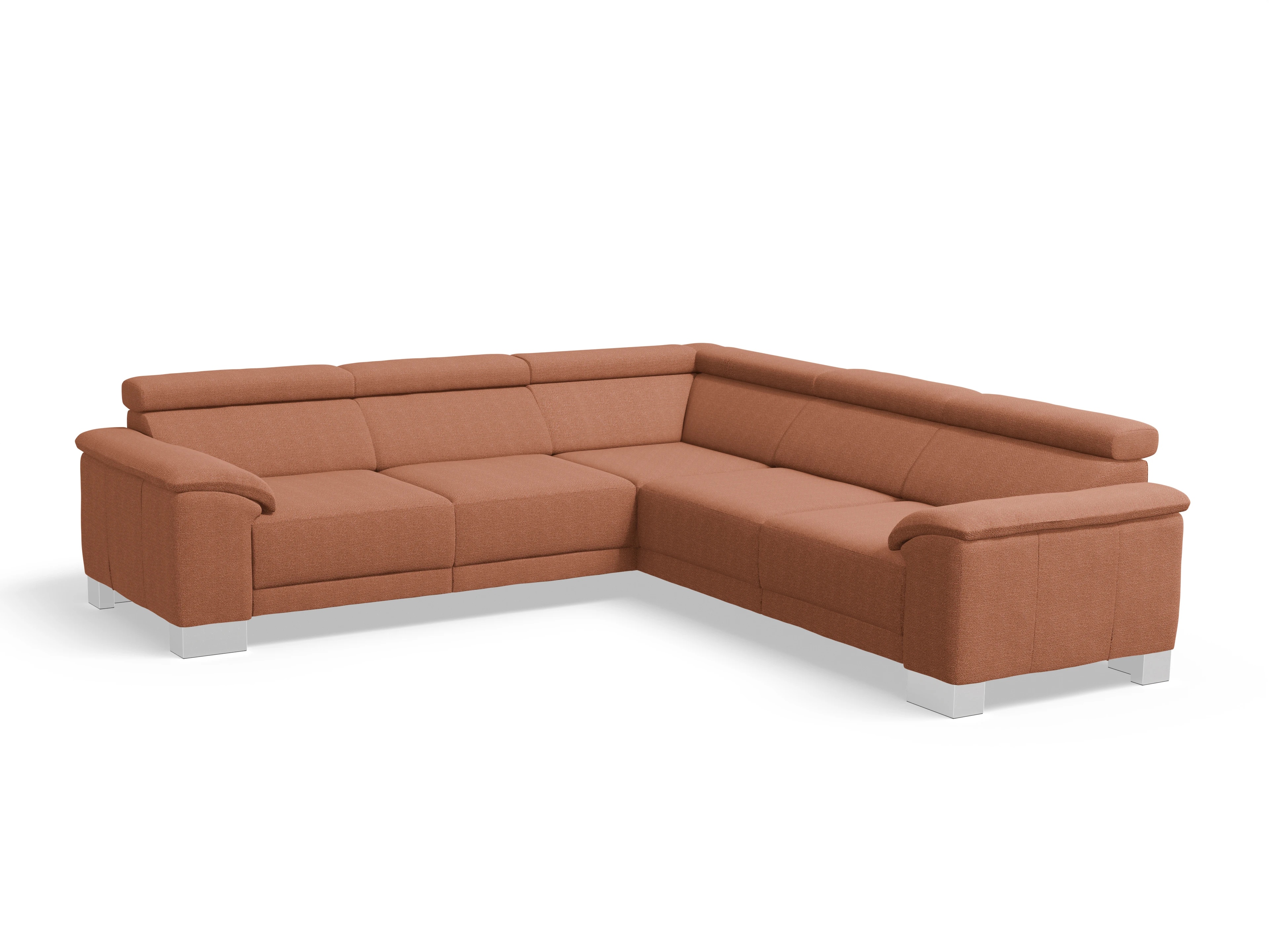 Ansicht des Produktes Antonio Ecksofa gleichschenklig in Stoff Orange