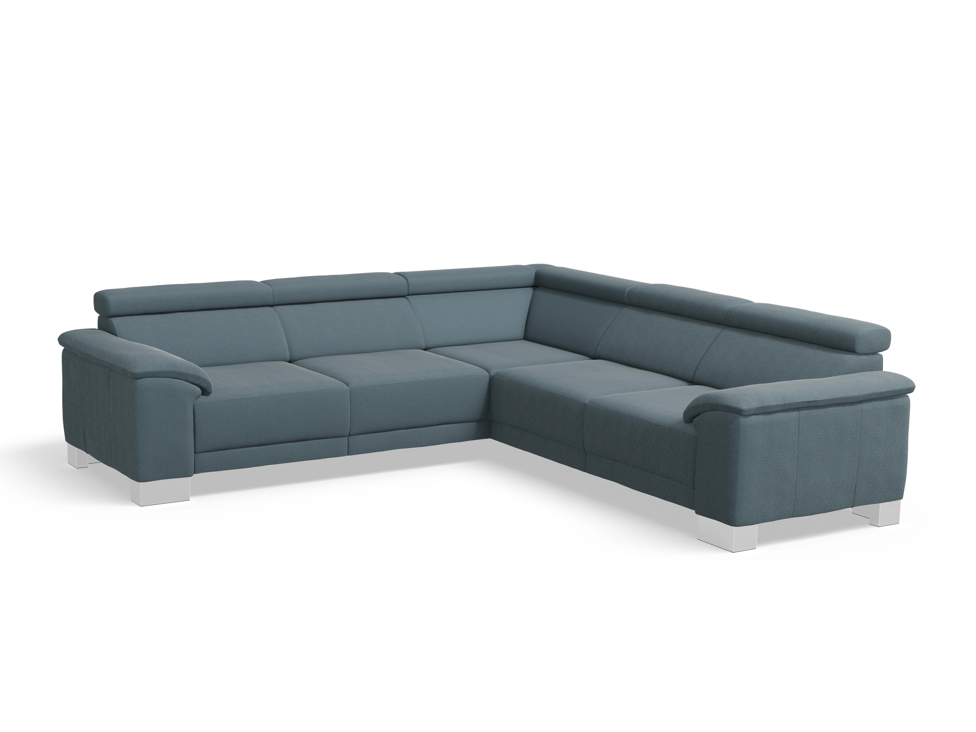Antonio Ecksofa SPE Medium Ansicht des Produktes Antonio Ecksofa gleichschenklig in Stoff Blau