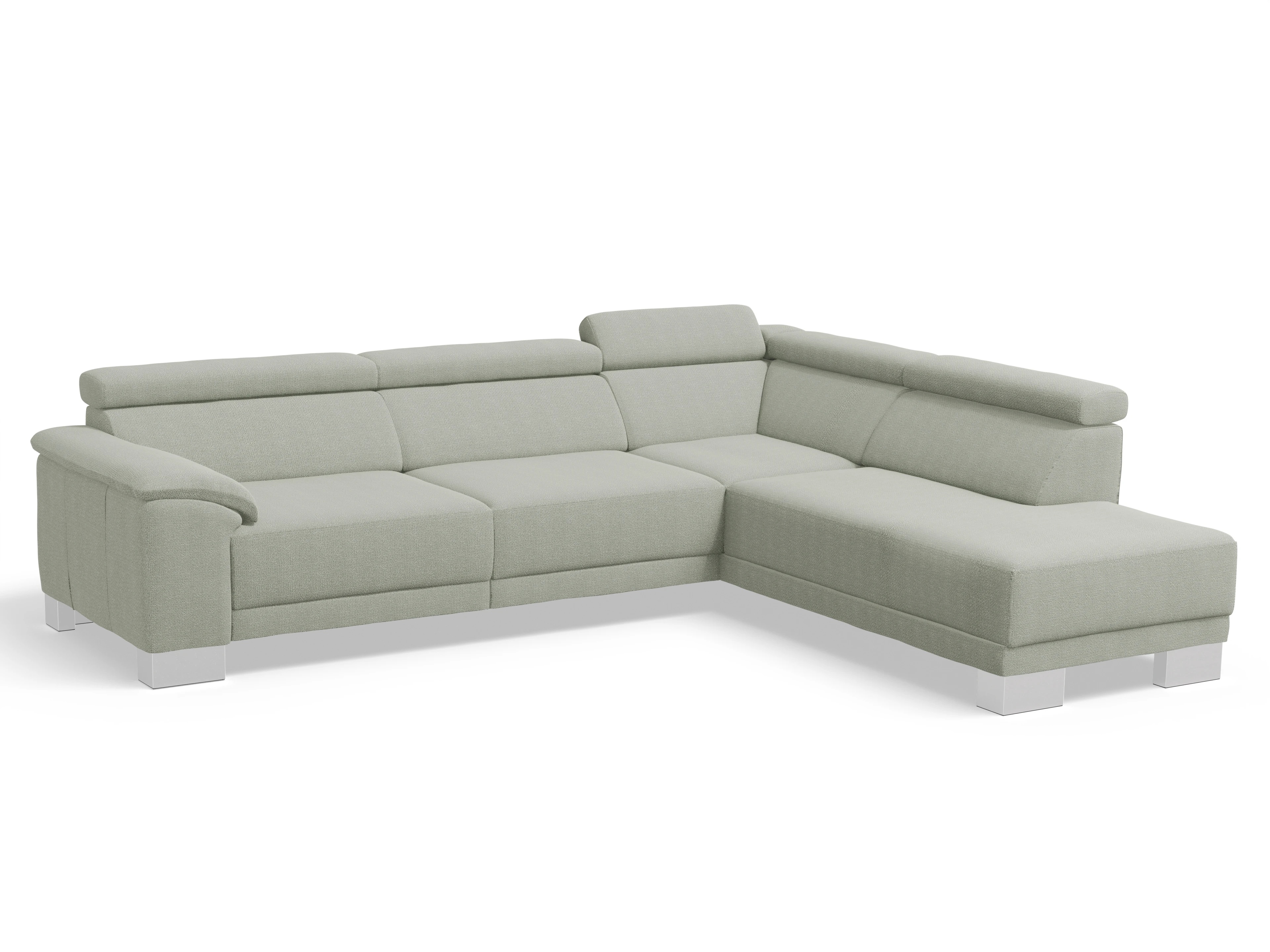 Ansicht des Produktes Antonio Ecksofa rechts Abschluss offen in Stoff Grau