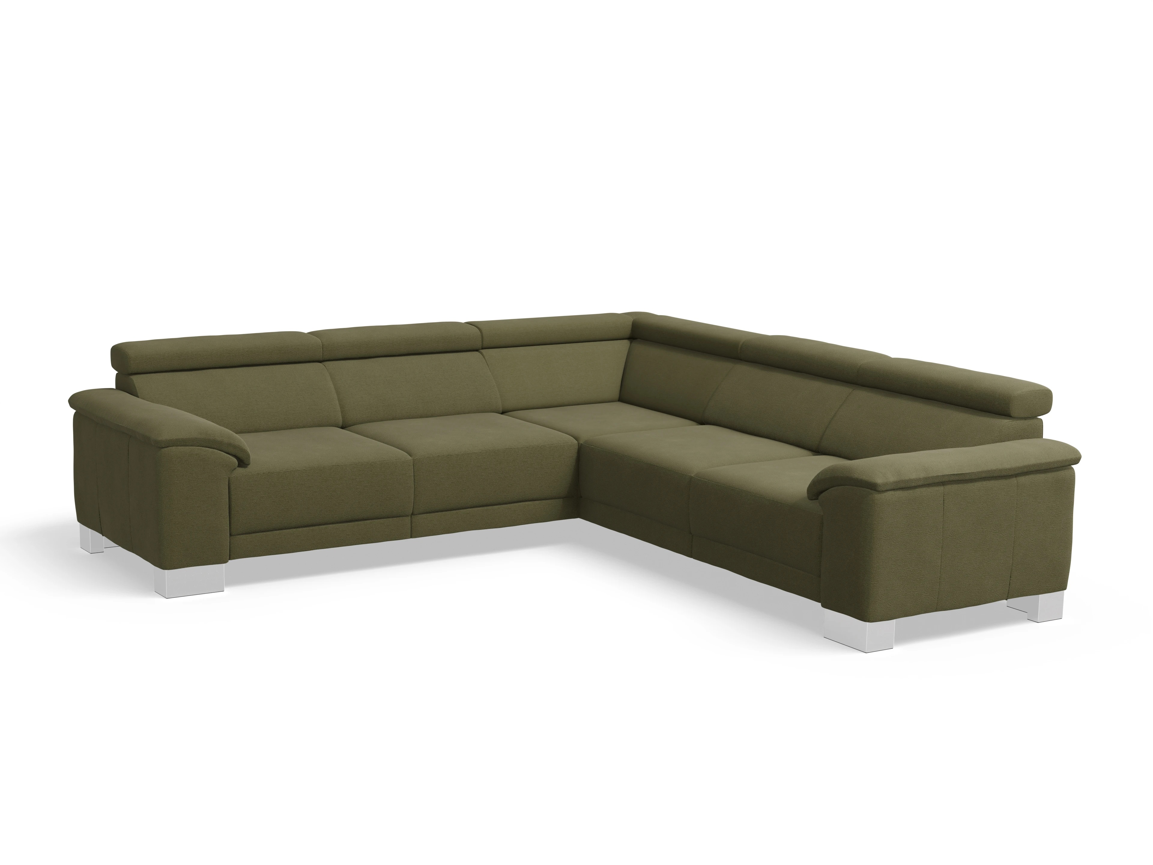 Ansicht des Produktes Antonio Ecksofa gleichschenklig in Stoff Grün