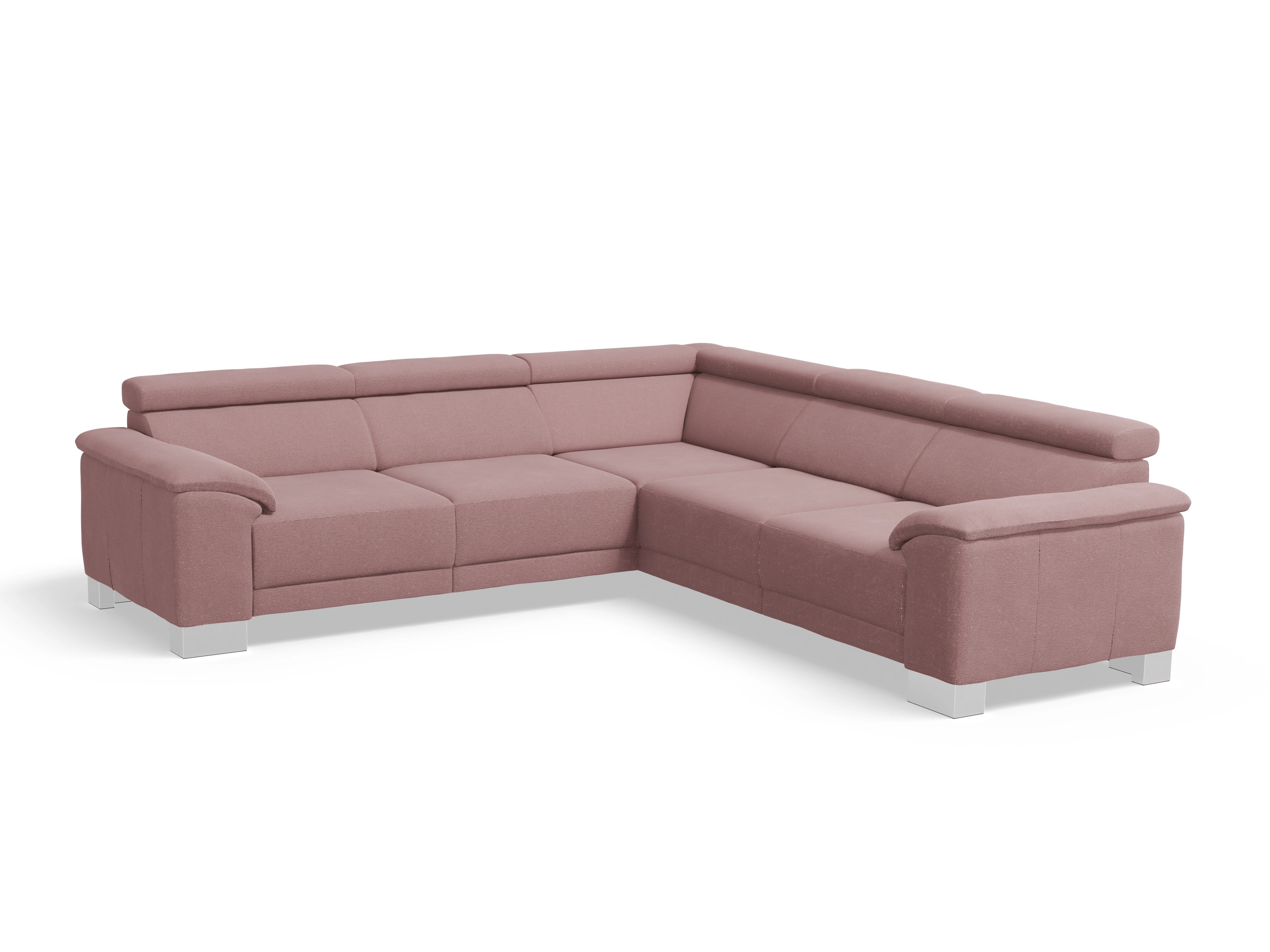 Ansicht des Produktes Antonio Ecksofa gleichschenklig in Stoff Rosa