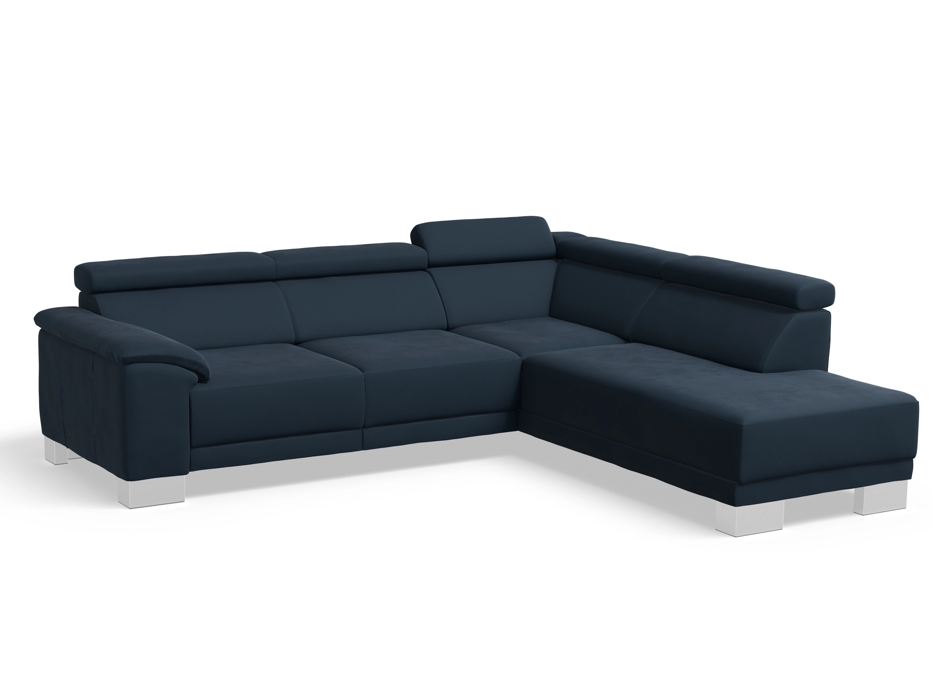 Ansicht des Produktes Antonio Ecksofa rechts Abschluss offen in Stoff Schwarz