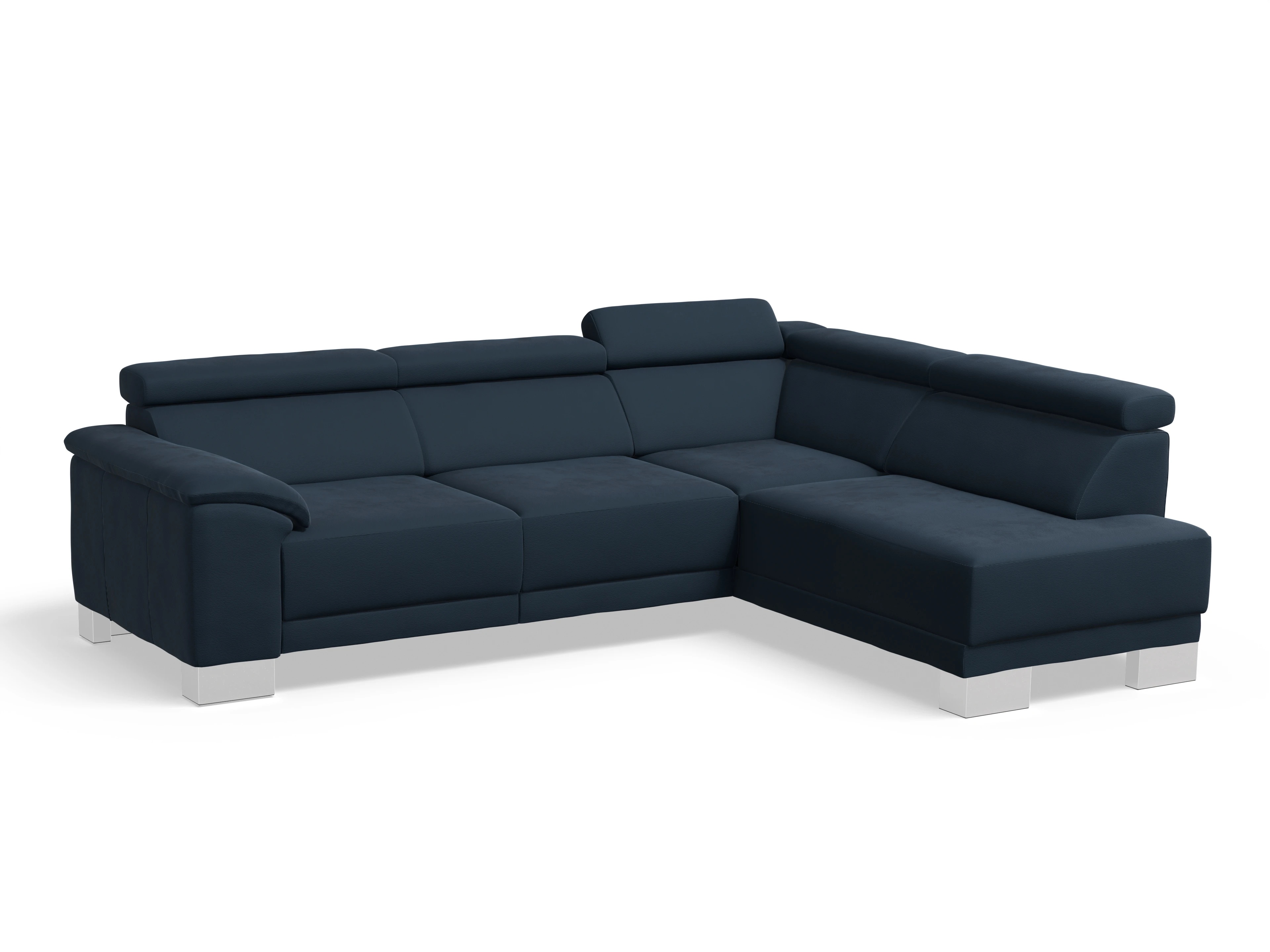 Ansicht des Produktes Antonio Ecksofa rechts Abschluss offen in Stoff Schwarz