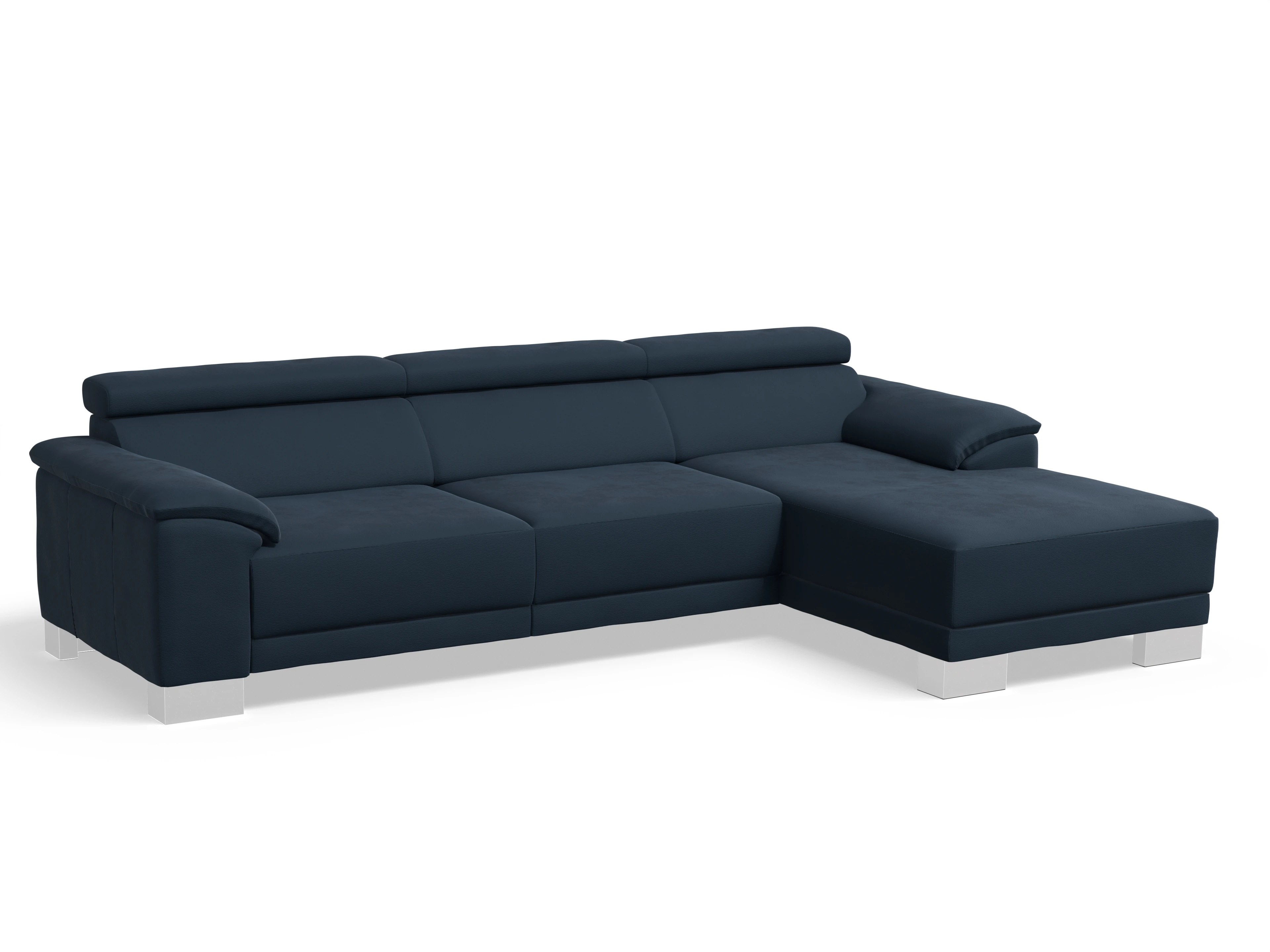 Antonio Ecksofa LO Large R Ansicht des Produktes Antonio Ecksofa rechts Abschluss offen in Stoff Schwarz