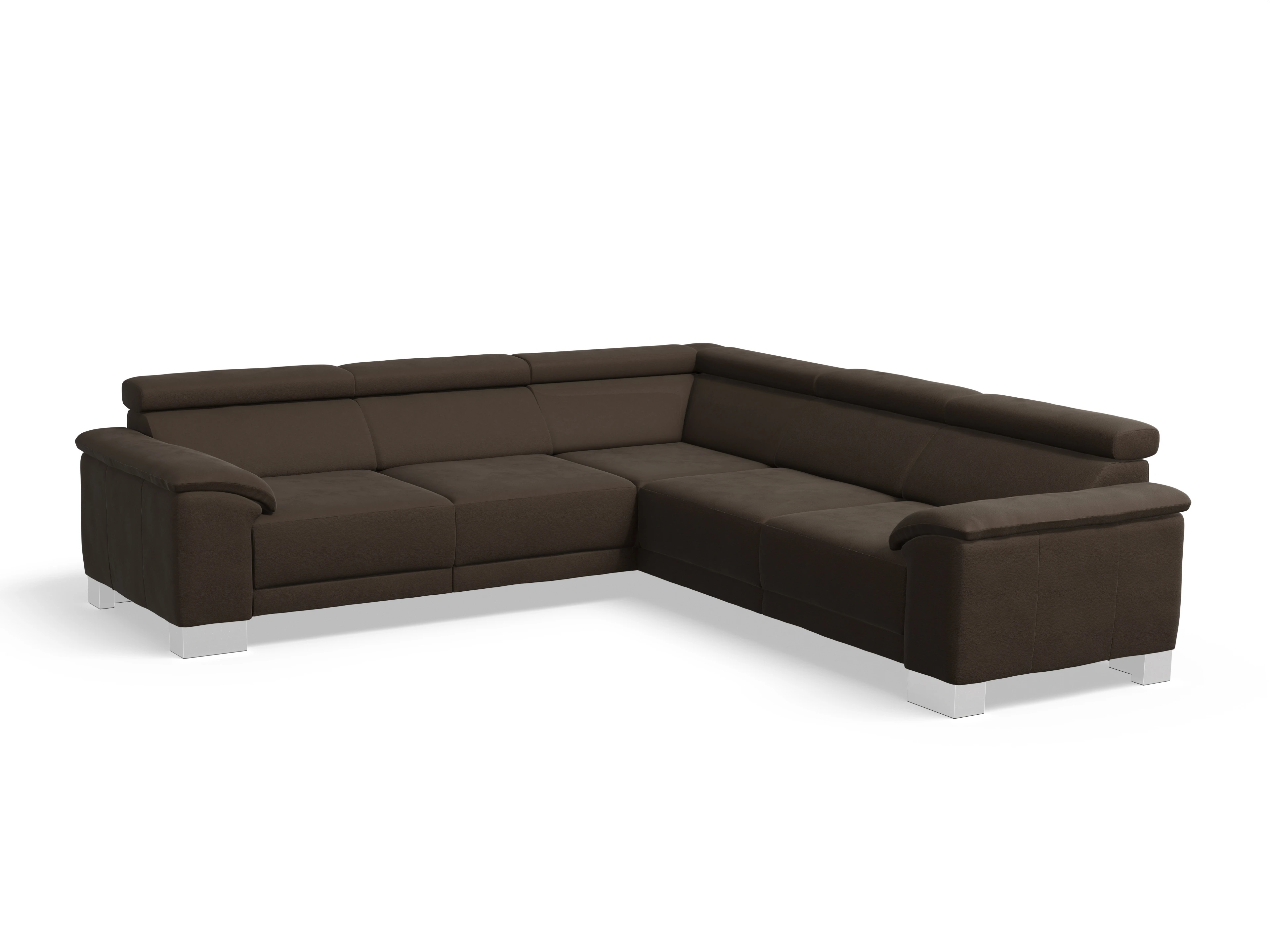 Antonio Ecksofa SPE Medium Ansicht des Produktes Antonio Ecksofa gleichschenklig in Stoff Braun
