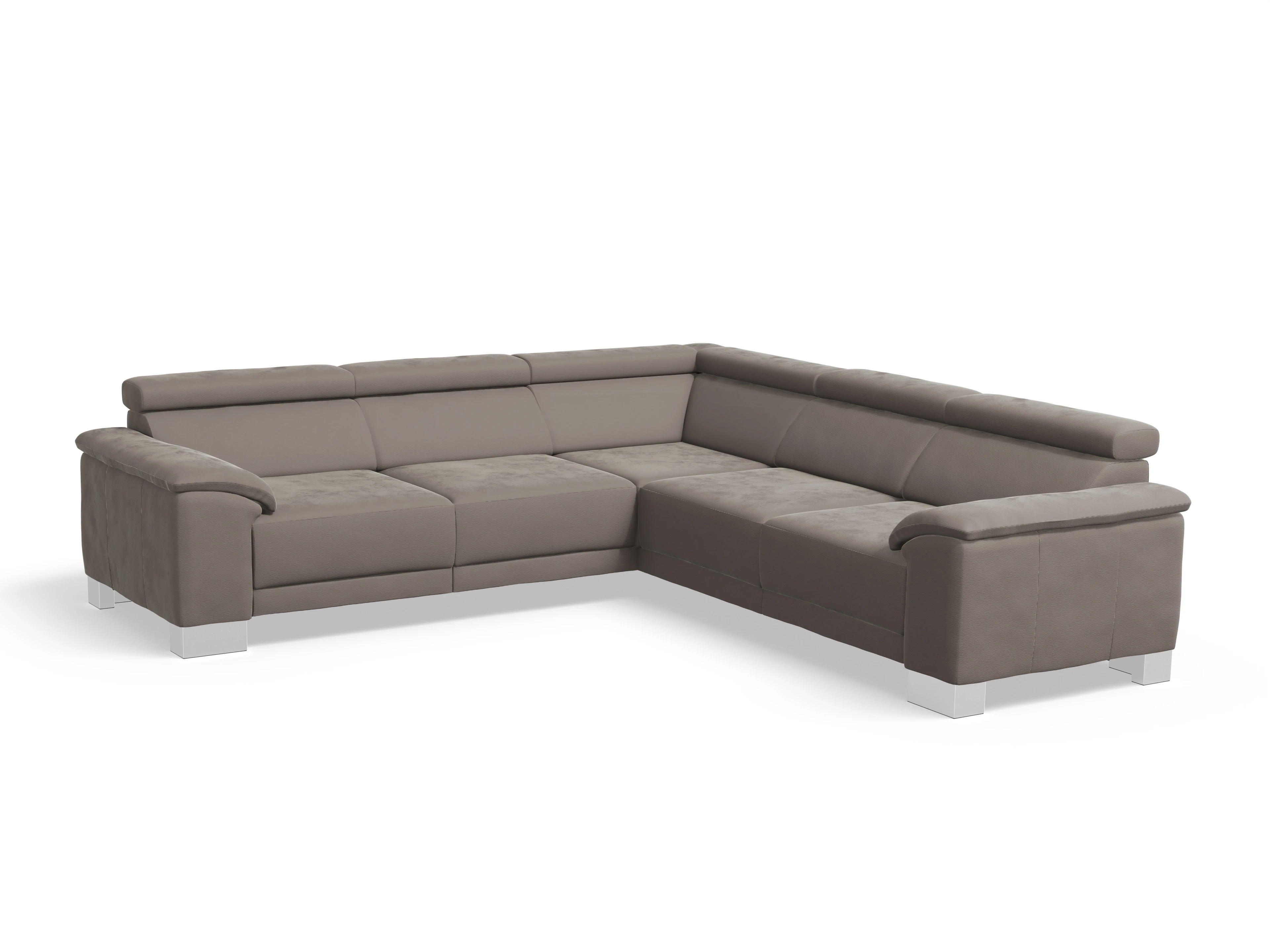 Ansicht des Produktes Antonio Ecksofa gleichschenklig in Stoff Braun