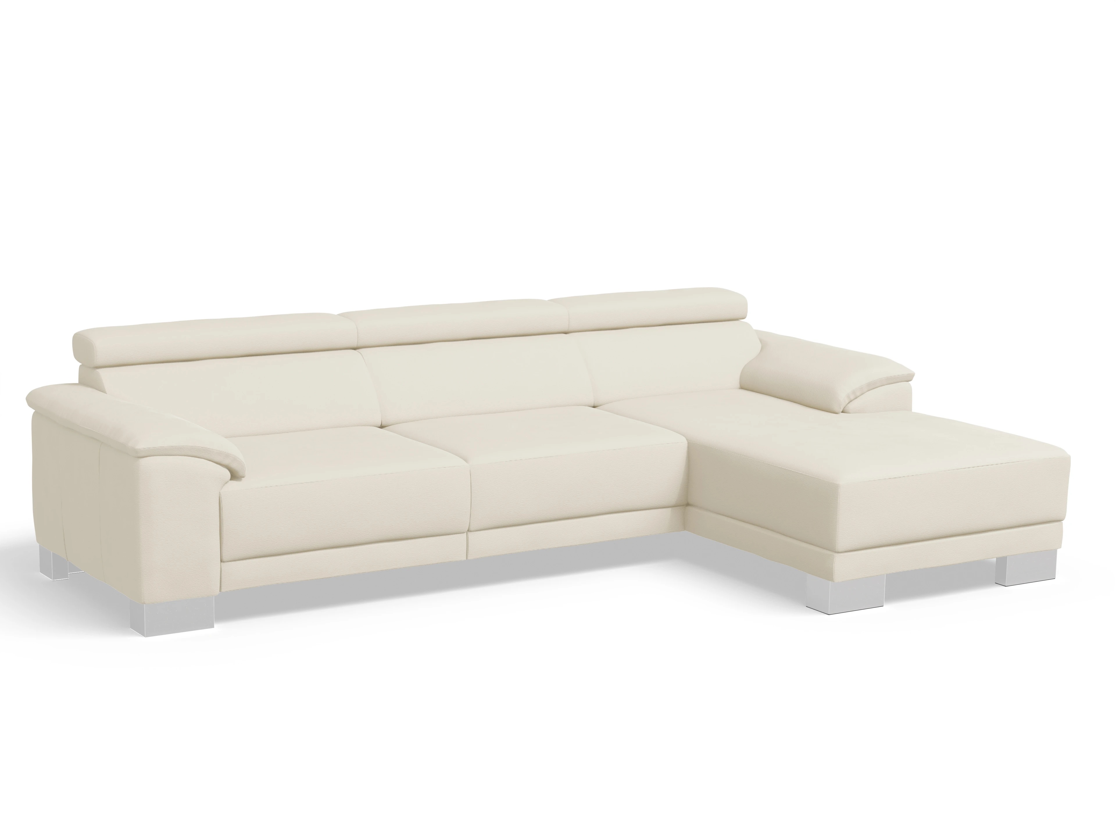 Ansicht des Produktes Antonio Ecksofa rechts Abschluss offen in Stoff Beige