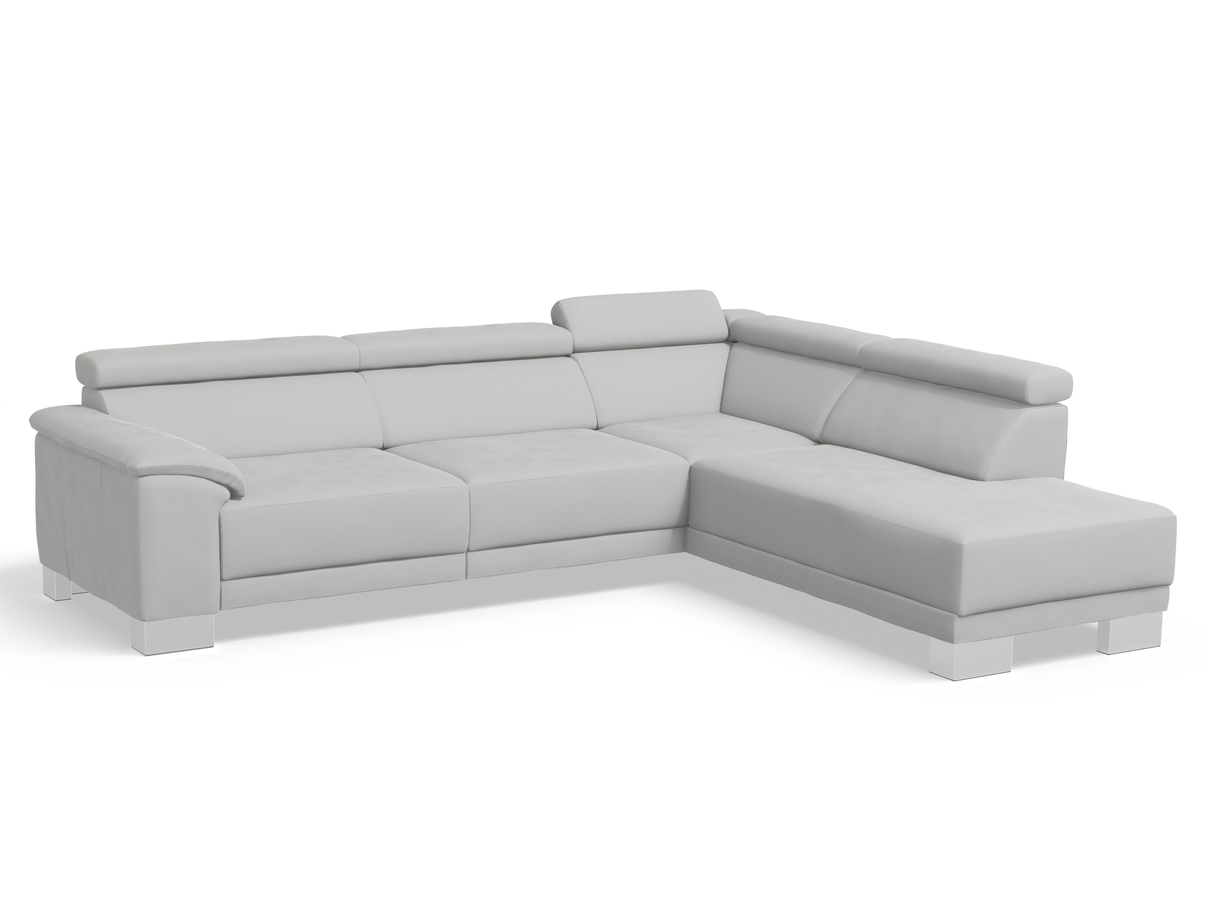 Ansicht des Produktes Antonio Ecksofa rechts Abschluss offen in Stoff Grau