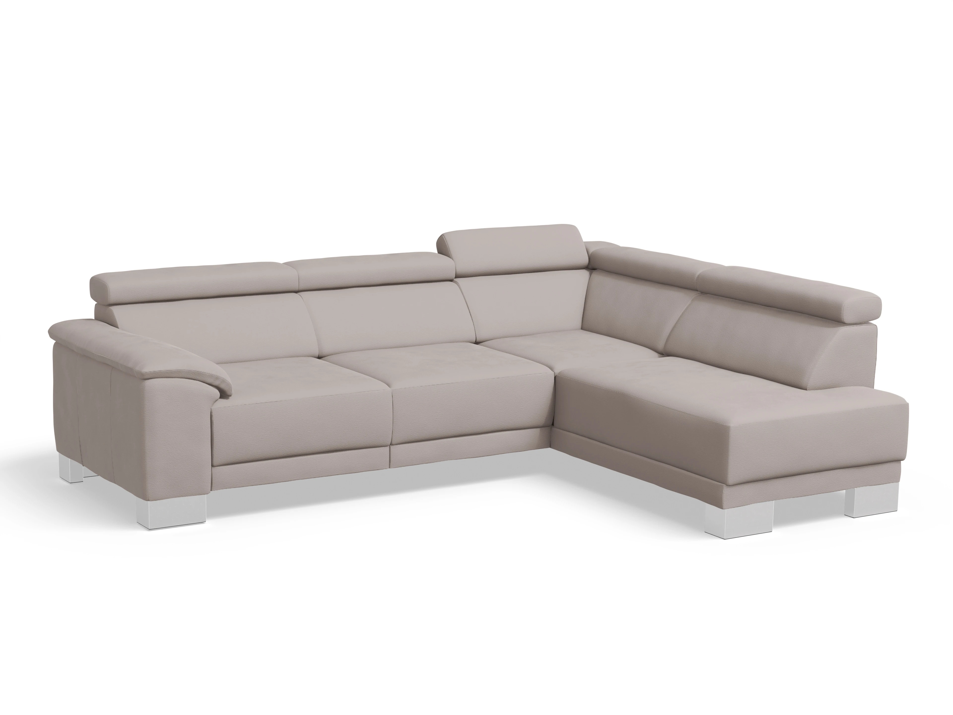 Ansicht des Produktes Antonio Ecksofa rechts Abschluss offen in Stoff Braun