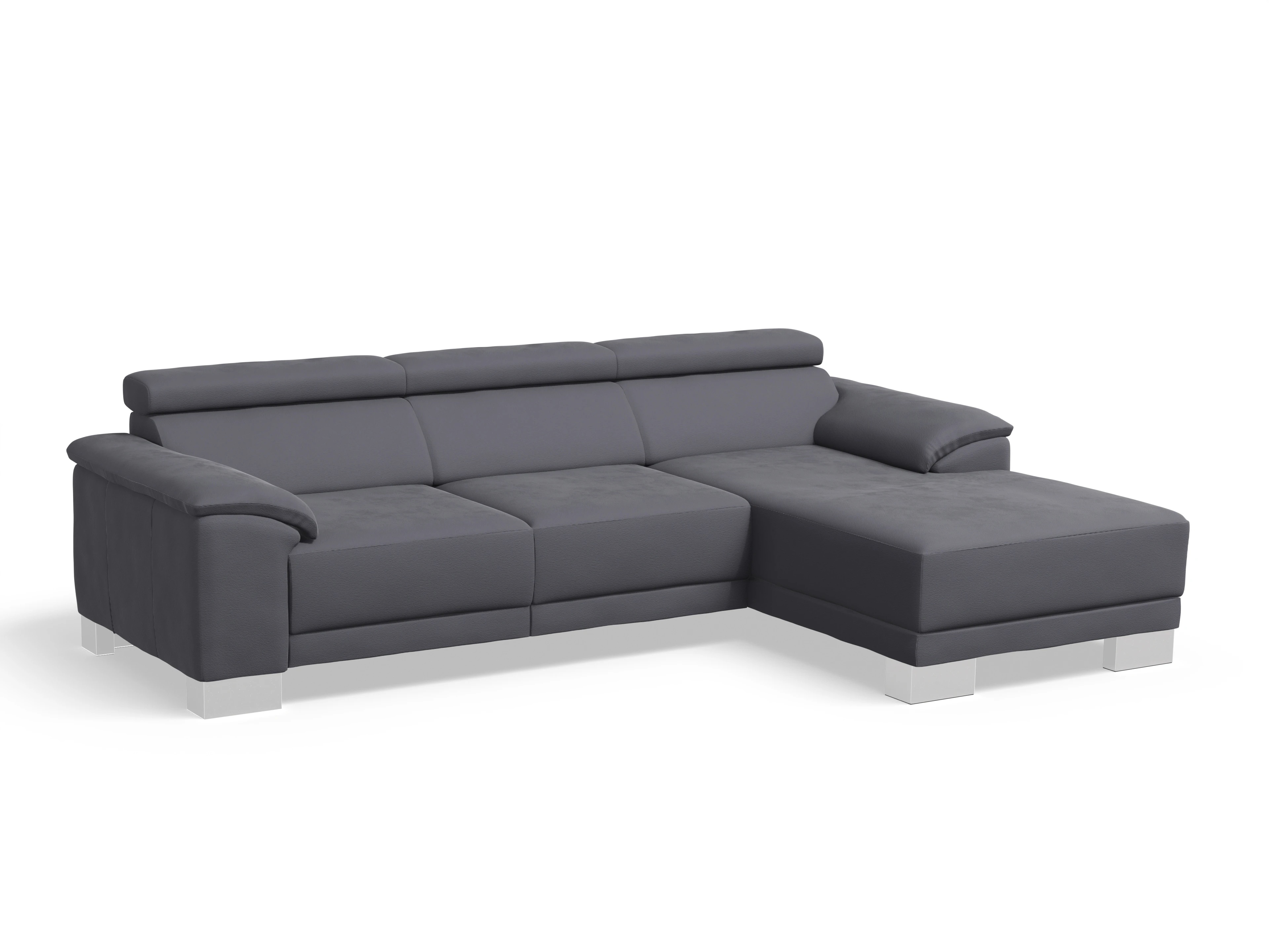 Antonio Ecksofa LO Medium R Ansicht des Produktes Antonio in Stoff Grau
