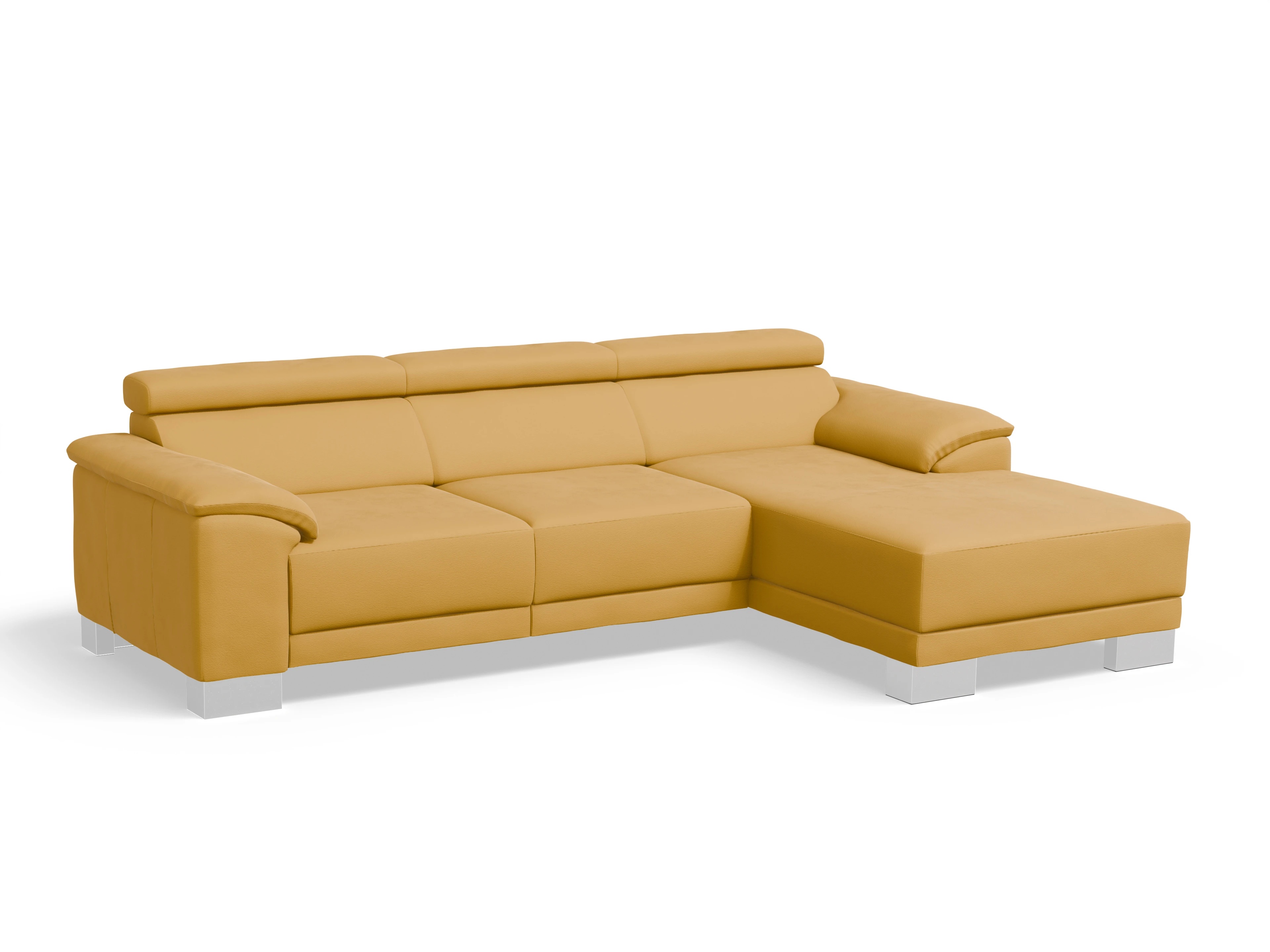 Antonio Ecksofa LO Medium R Ansicht des Produktes Antonio in Stoff Gelb
