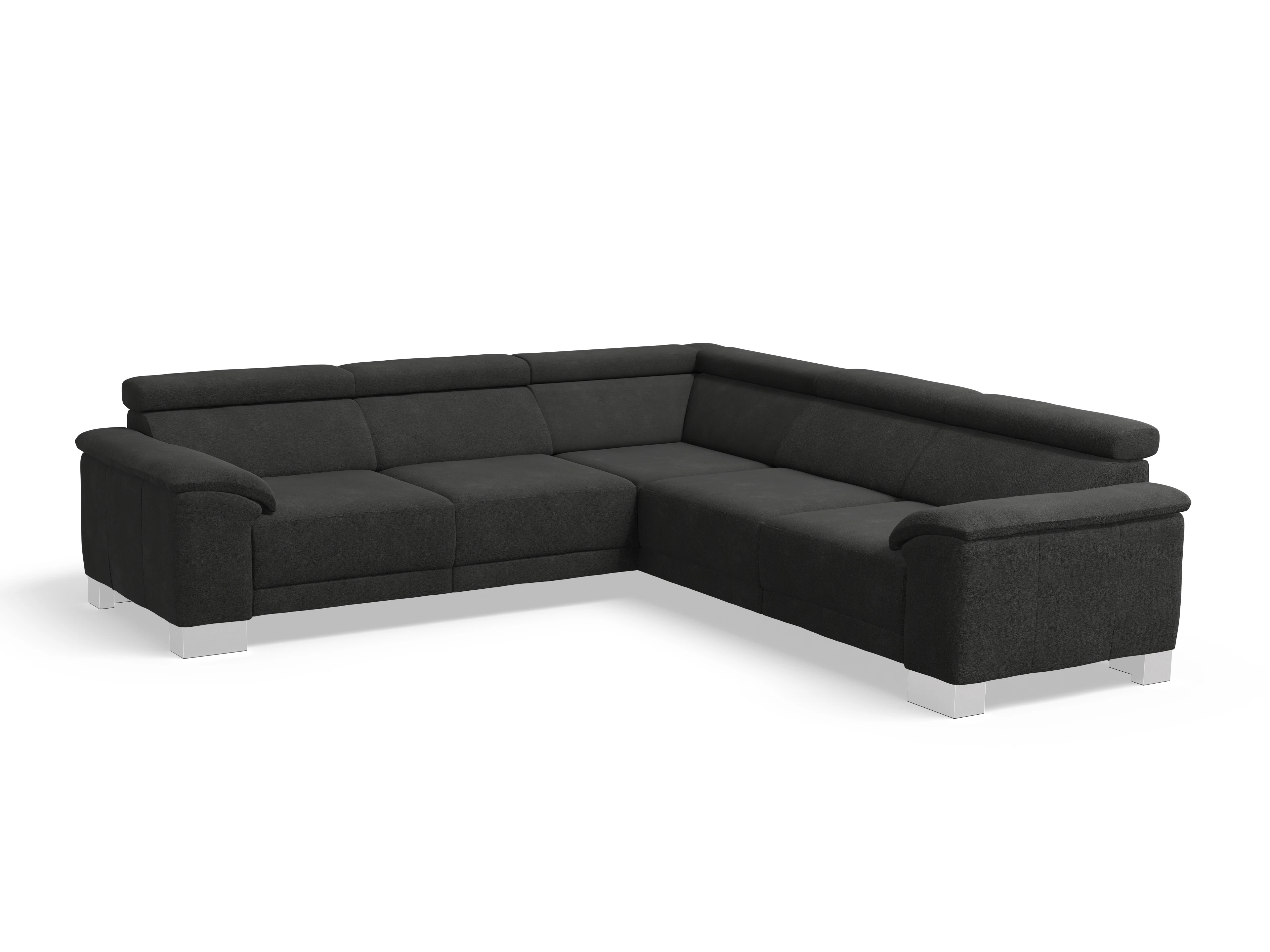 Ansicht des Produktes Antonio Ecksofa gleichschenklig in Stoff Schwarz